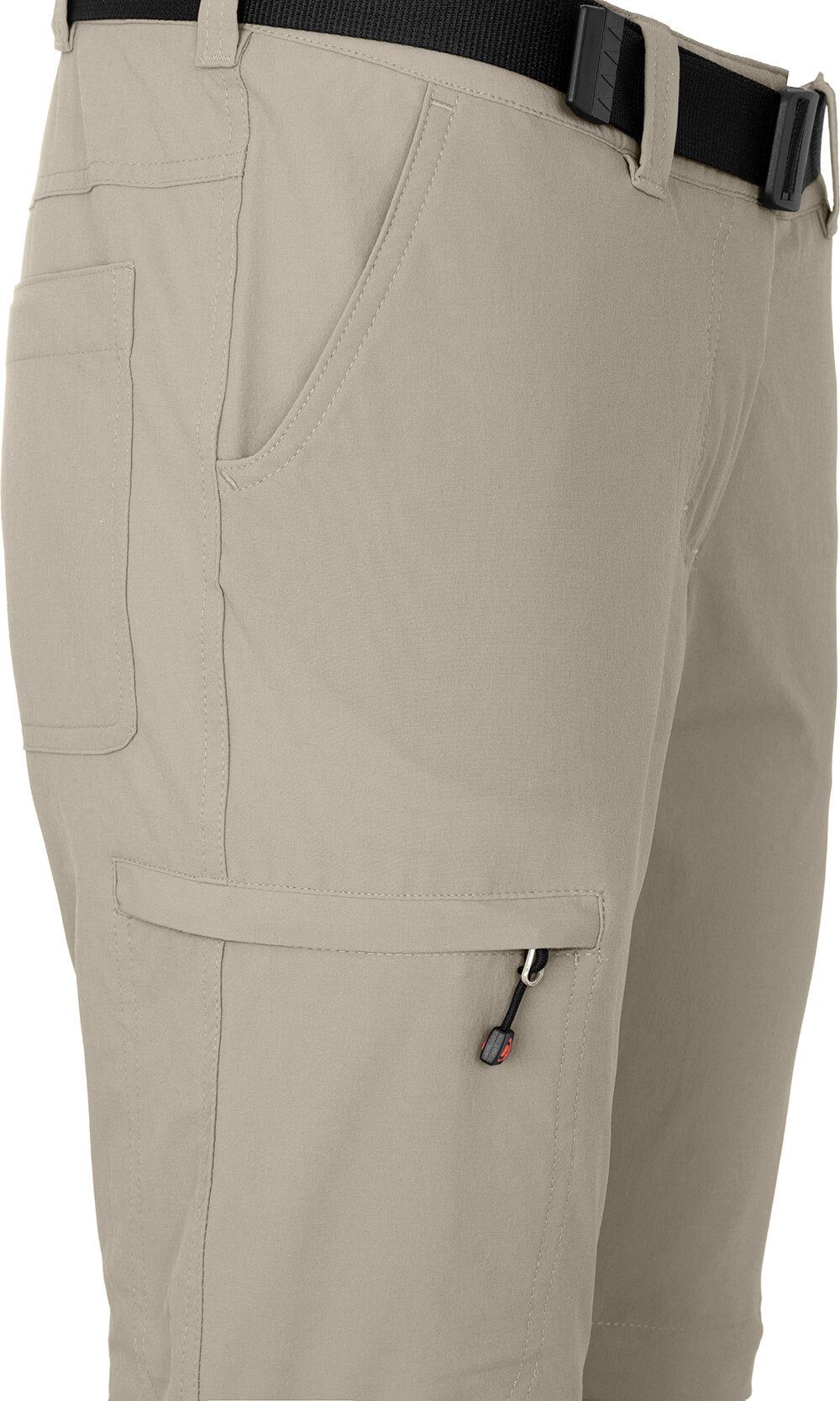 Bergson Outdoorhose BENNETT Zipp-Off (slim) Damen Wanderhose, vielseitig, pflegeleicht, Normalgrößen, beige