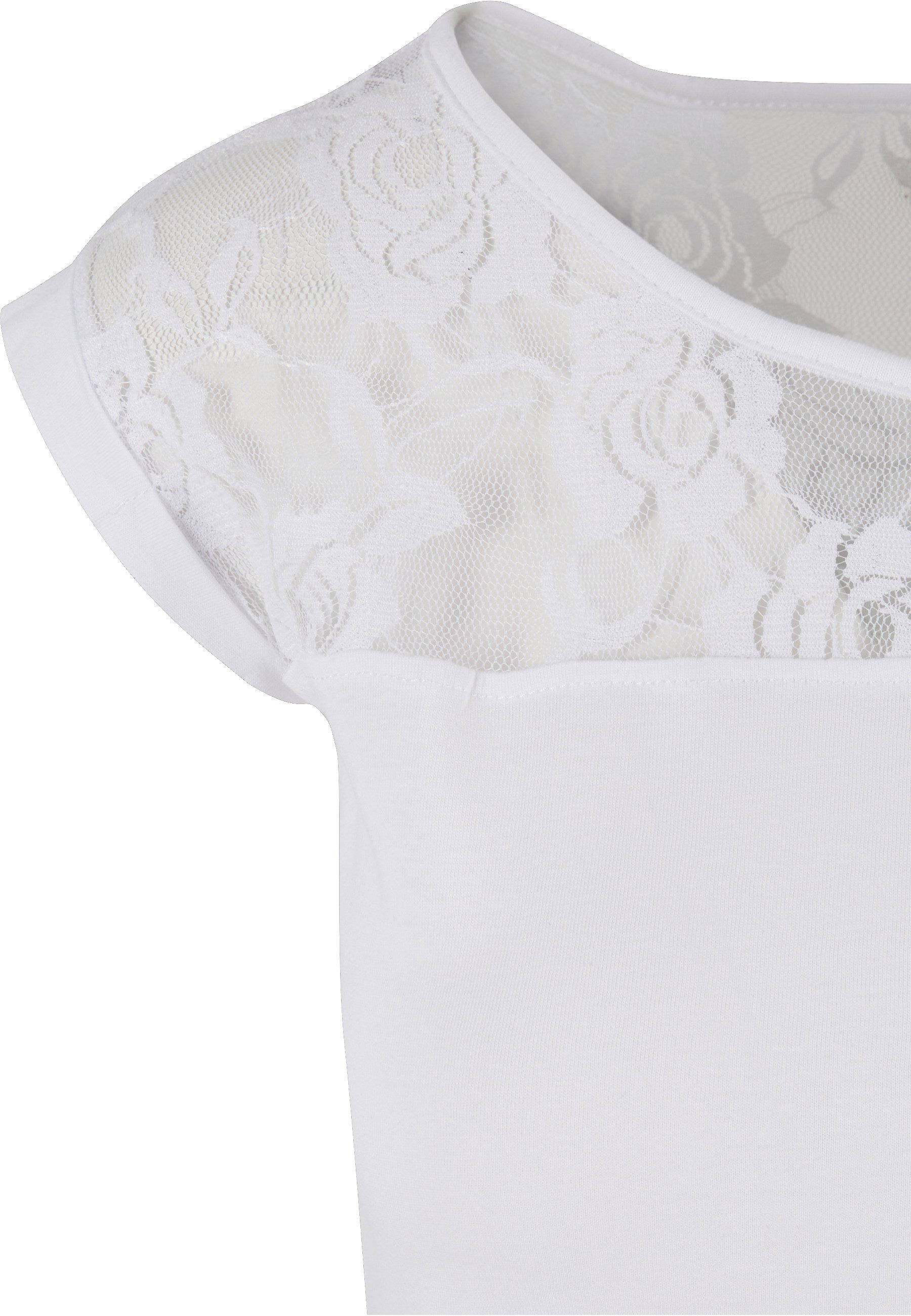 URBAN CLASSICS Kurzarmshirt Urban Classics Damen Ladies Top Laces Tee (1-tlg)