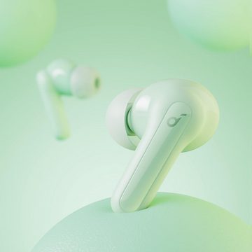 SoundCore Klangqualität einzugehen In-Ear-Kopfhörer (Mit bis zu 32 Stunden Akkulaufzeit kannst du stundenlang deine Lieblingsmusik genießen, ohne unterbrechen zu müssen., 10mm Audiotreiber, intensiver Bass, minimalistisches, in Grün)