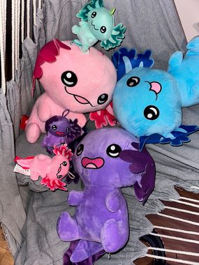 soma Kuscheltier Axolotl Kuscheltier Echse Molch Figur Plüsch 35 cm Plüsch blau (1-St), Axolotl Plüschtier Molch Kuscheltier Figur Plüschtier Wassertier