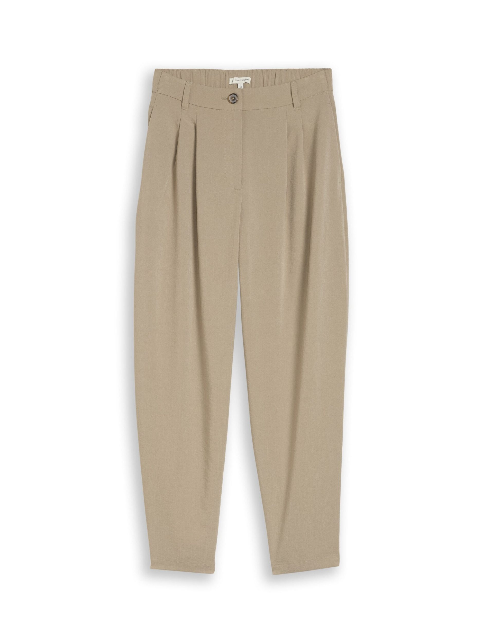 TOM TAILOR Chinohose barrel pants, Silver Olive