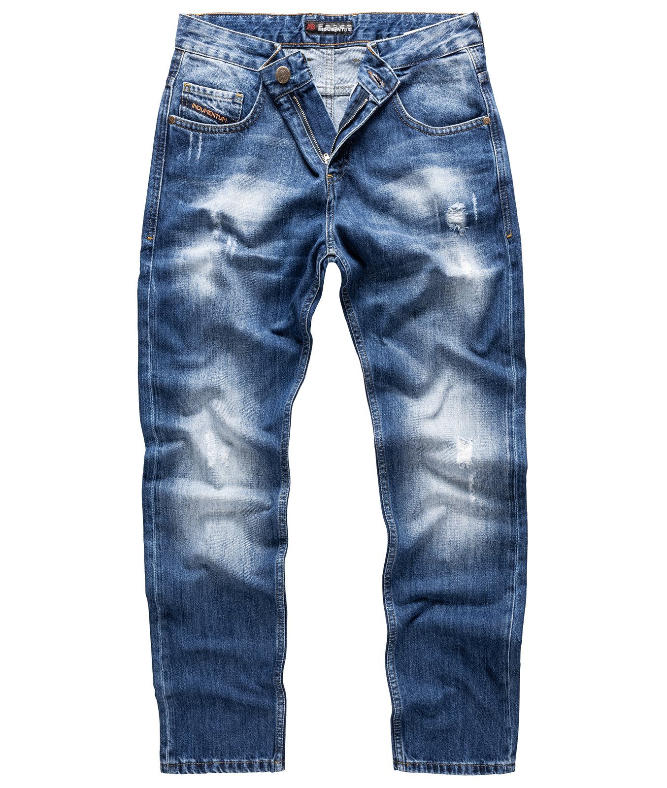 Indumentum Regular-fit-Jeans Herren IR-501 Stonewashed Jeans Blau
