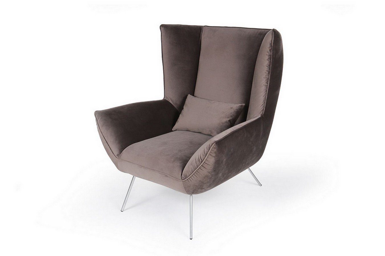 daslagerhaus living Loungesessel dem mit Loungesessel Sonderfuß Evelin Velvet chrom