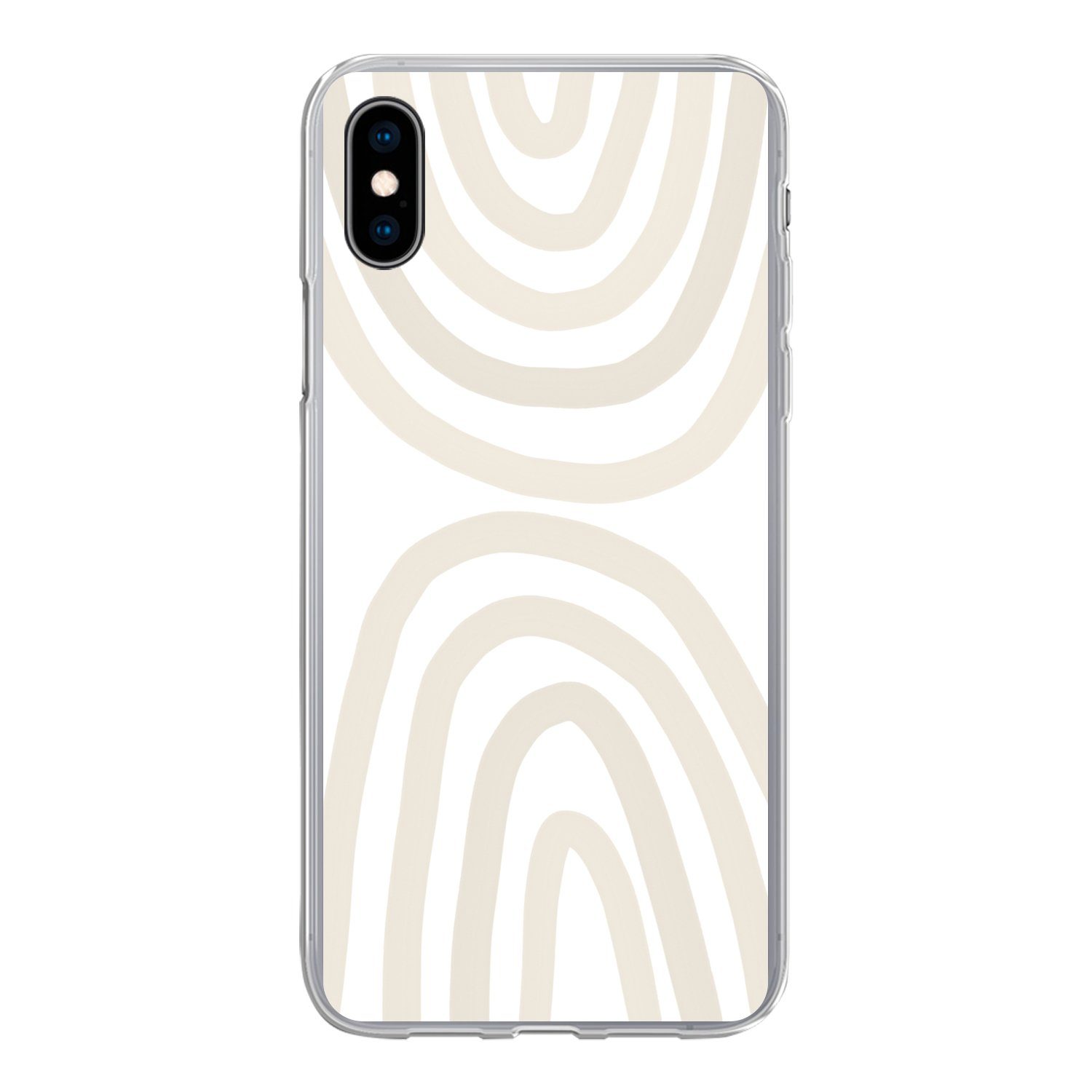 MuchoWow Handyhülle für Apple iPhone XS Regenbogen - Pastell - Design - Abstrakt, Smartphone-Bumper, Print, Handy Schutzhülle Dünn