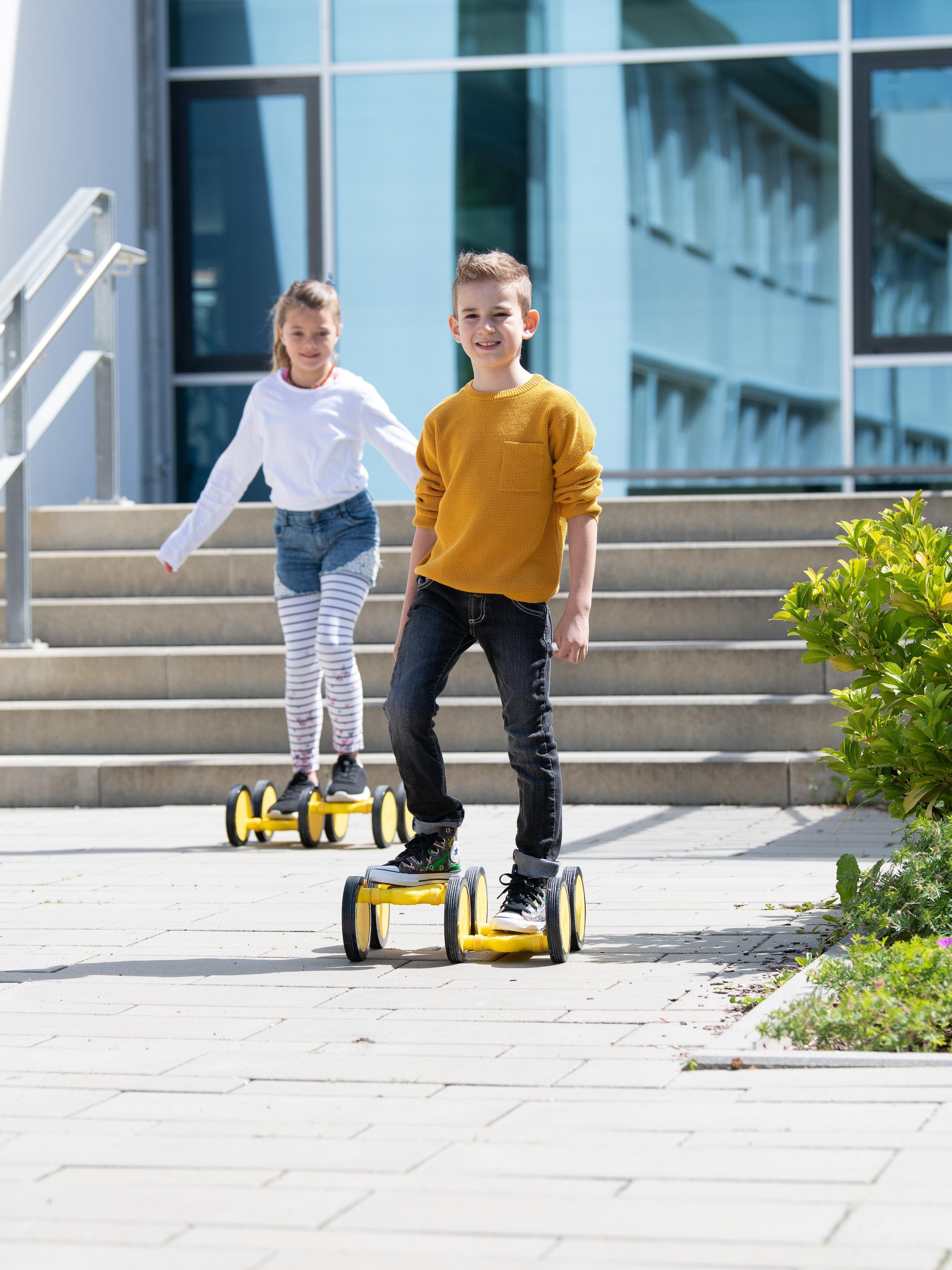 mit 100 Rollen 6 gelb Maxi-Roller kg Sport - Belastbar Kinderfahrzeug Gleichgewichtstrainer Geschicklichkeit, bis Betzold