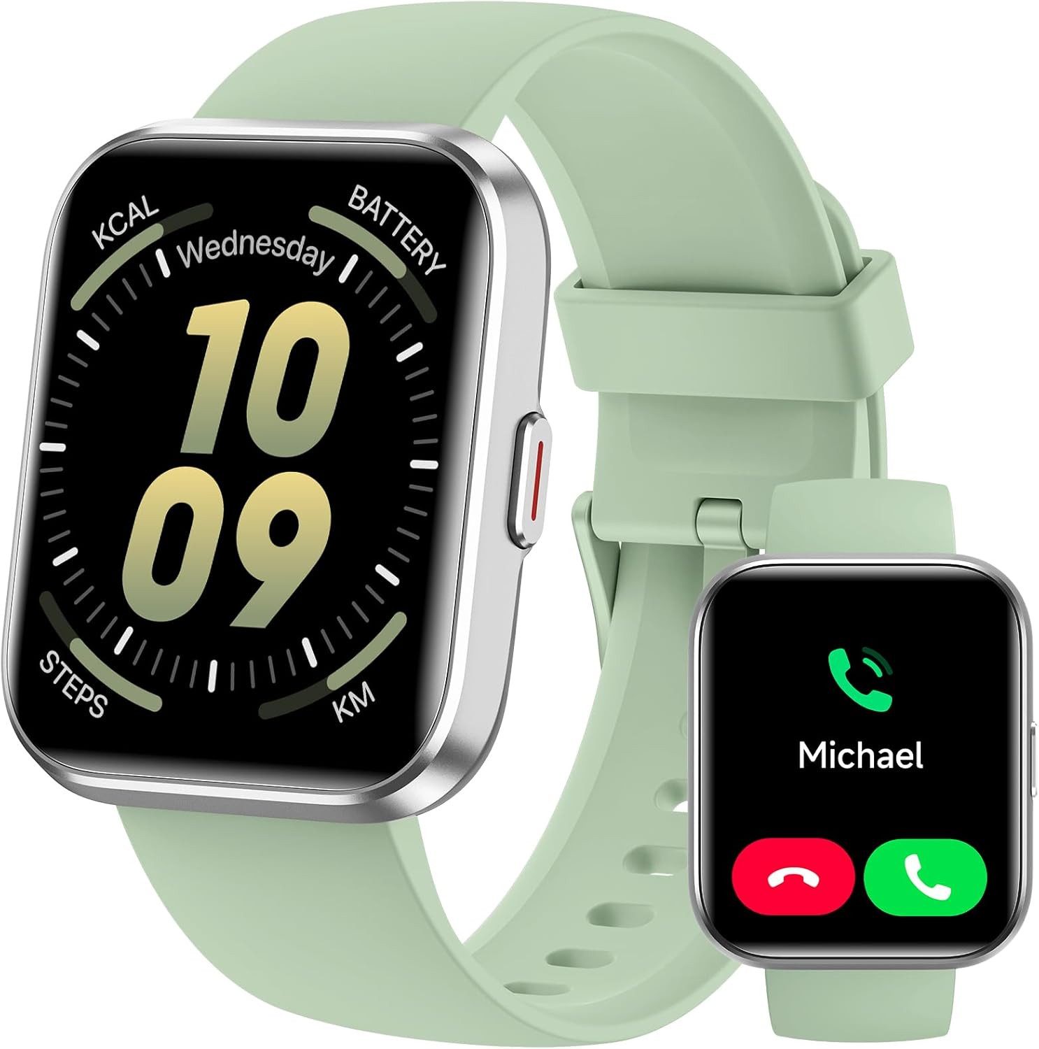 GYDOM Smartwatch (4,5 cm, android ios), Fitness Smartwatch Damen mit Telefonfunktion Alexa und 100 Sportmodi