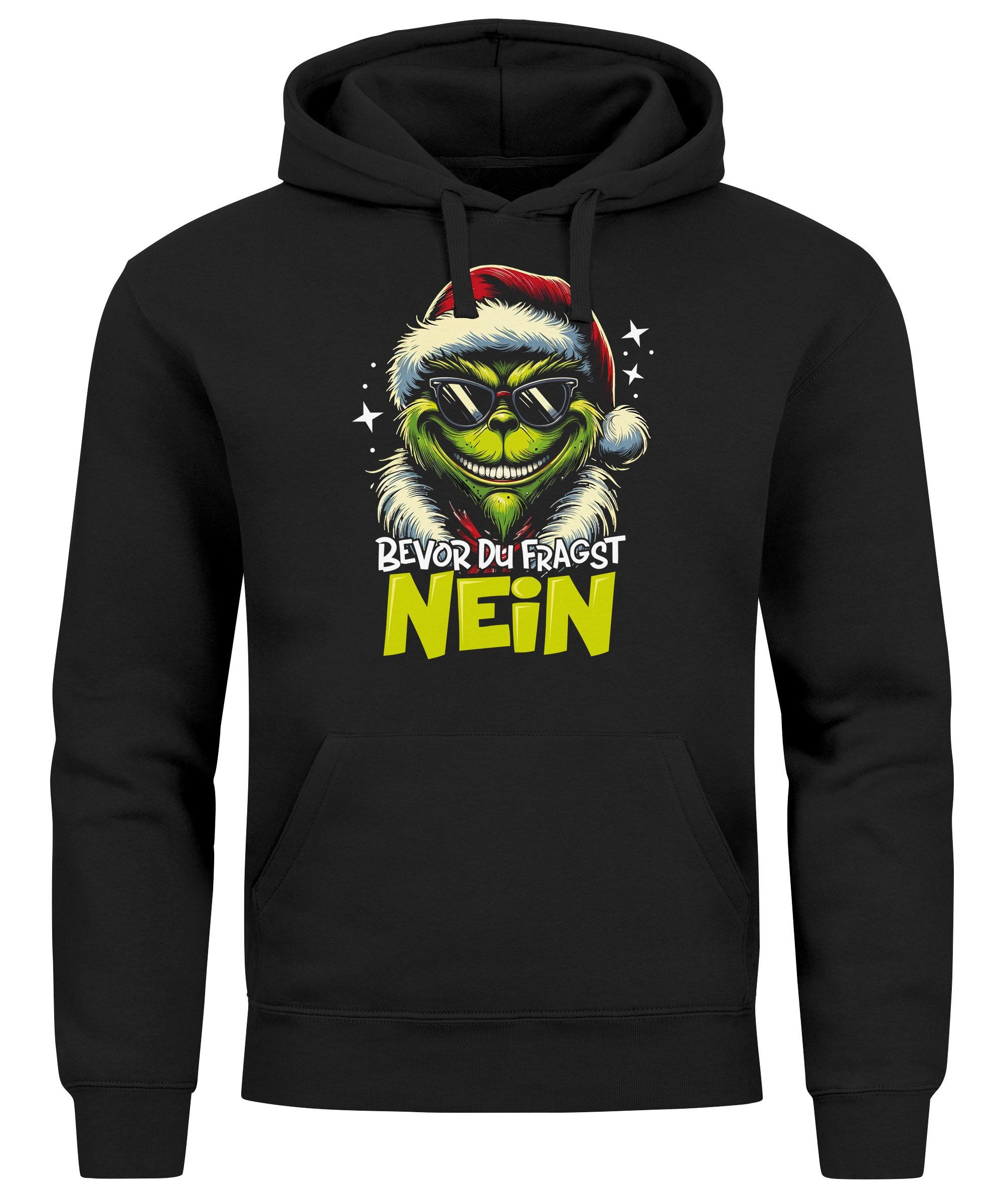MoonWorks Hoodie Moonworks® Hoodie Herren Anti Weihnachten Nein Grinch Spru günstig online kaufen