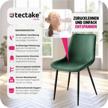 tectake Esszimmerstuhl Monroe (2er, 2 St), Gepolstert