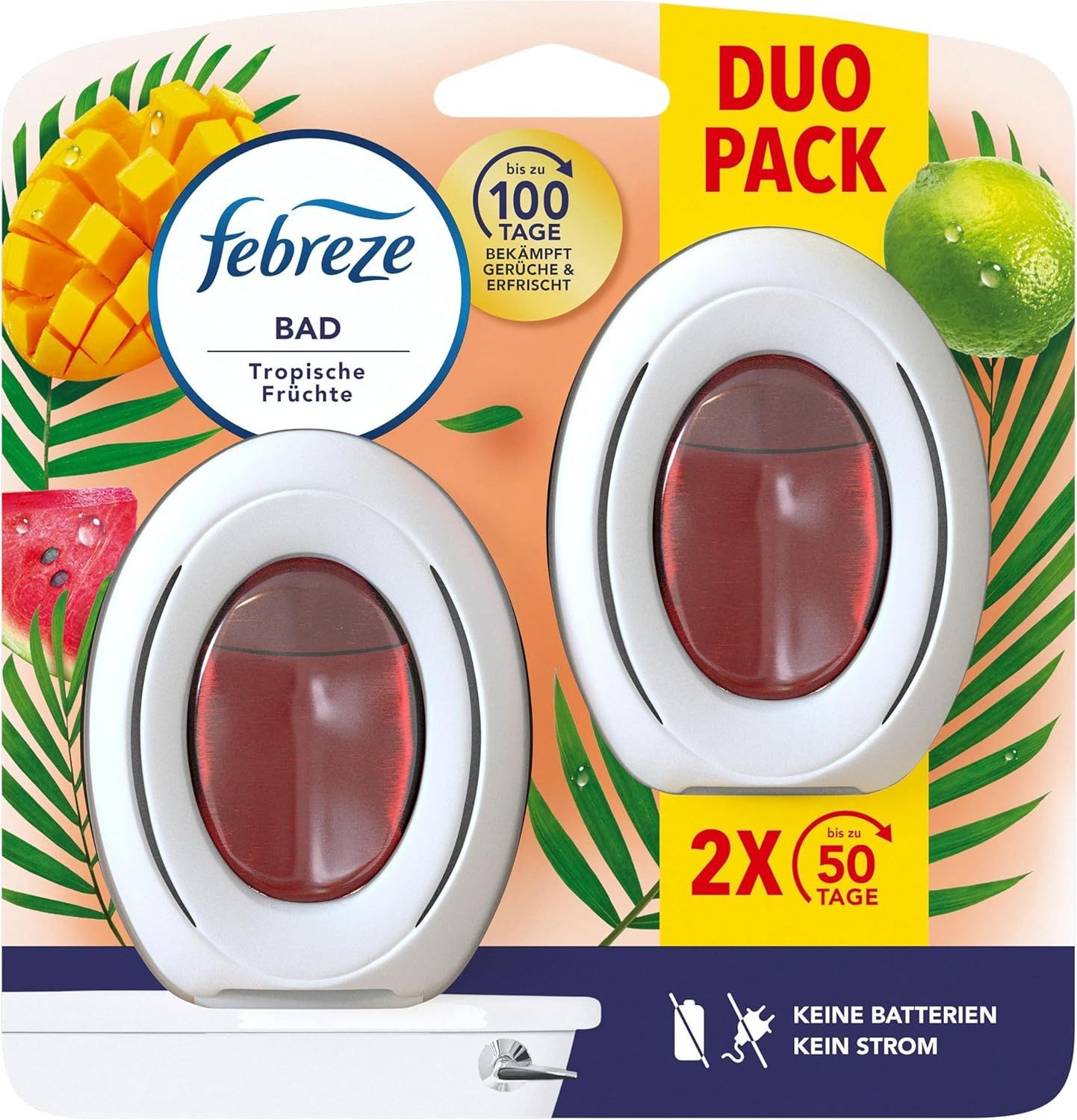 Febreze Raumduft Febreze Bad Lufterfrischer Tropische Früchte Duo Pack 2 x 7,5ml Bekämp