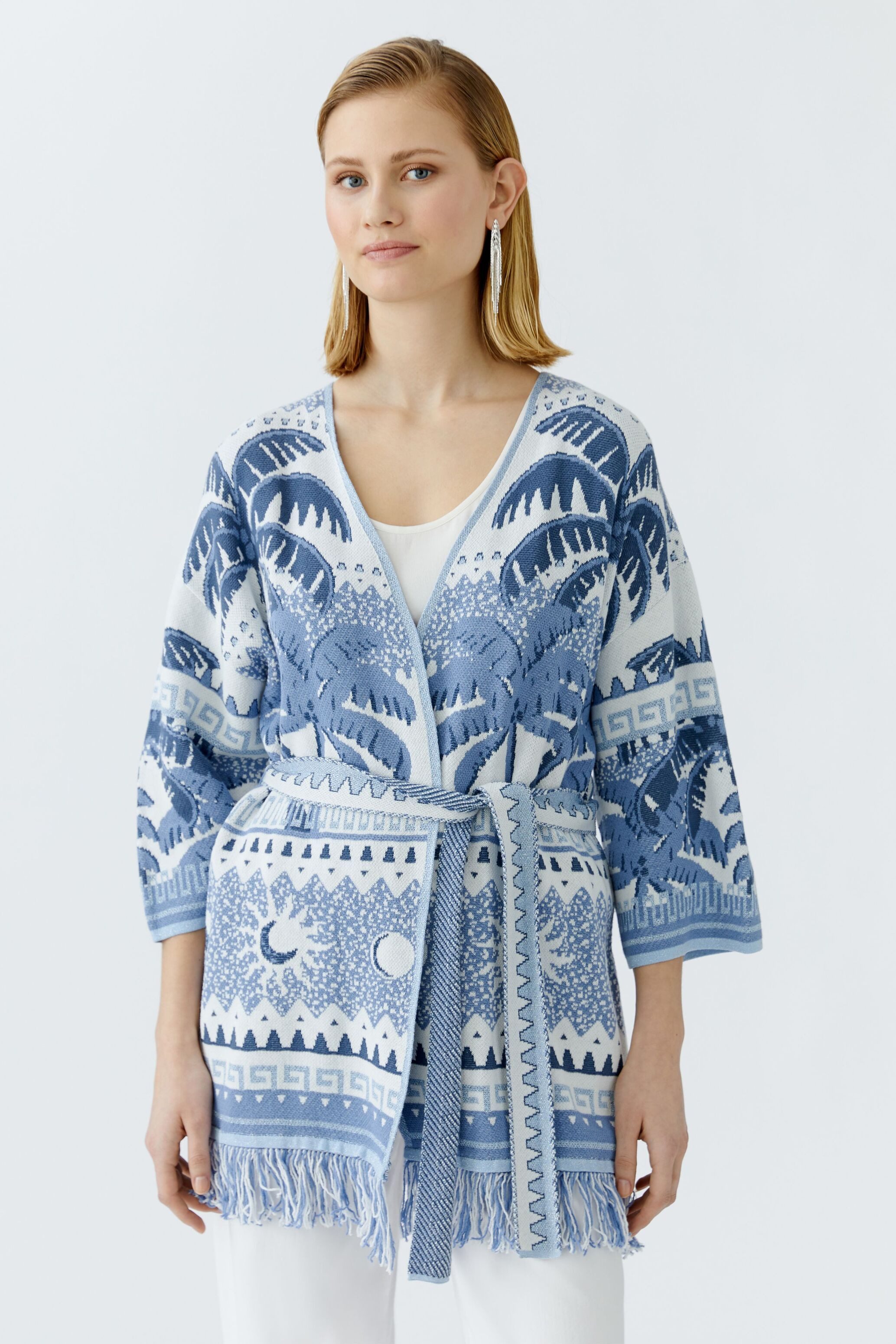 Oui Strickjacke Strickjacke Baumwoll- Viskosemischung mit günstig online kaufen