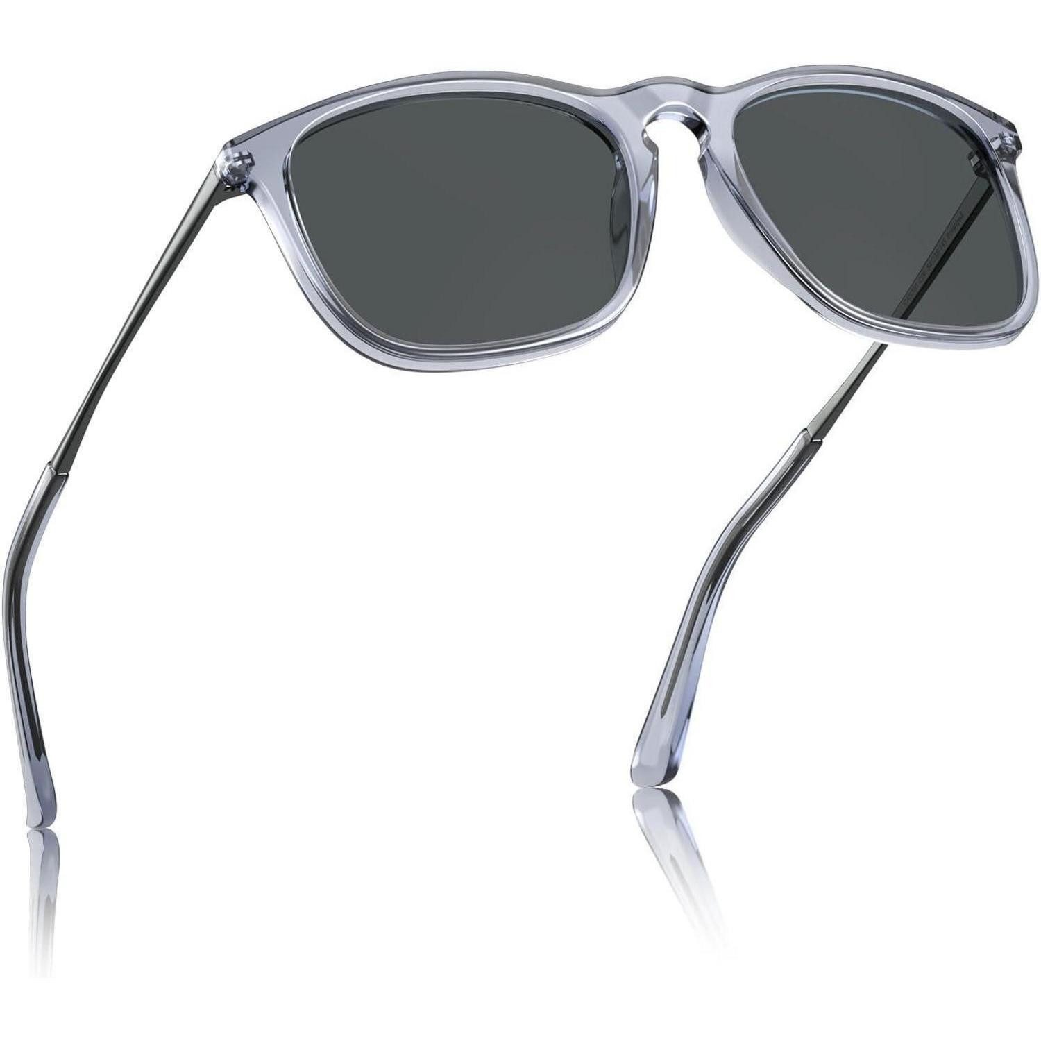 LuxusKollektion Sonnenbrille Sonnenbrille Unisex poliert Transparentrahmen graue Linsen