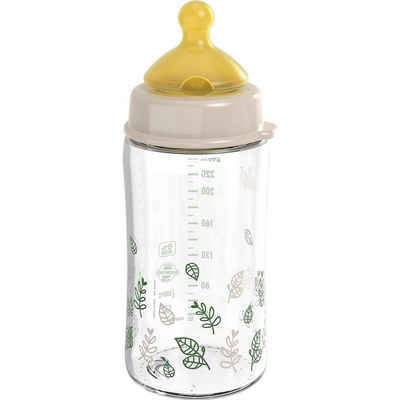 nip Babyflasche »nip® Weithalsflasche Glas "cherry green" 240 ml,«