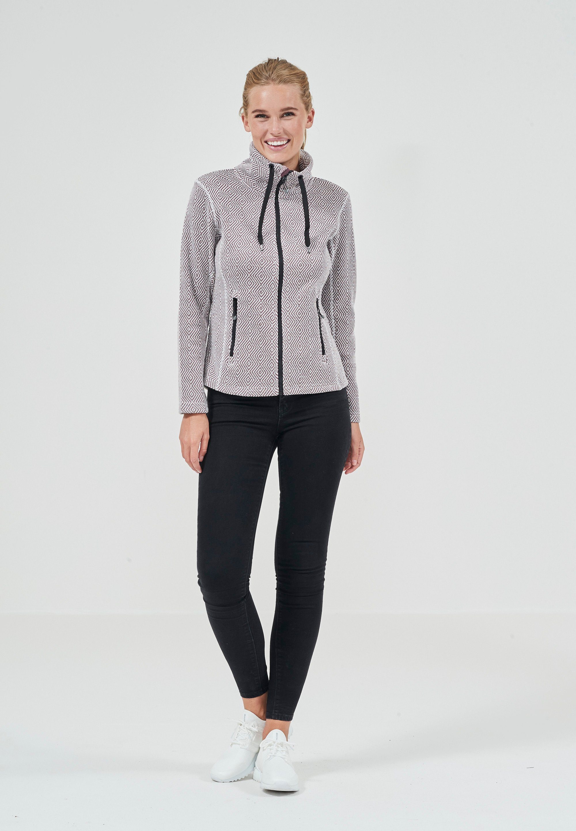 WEATHER REPORT Fleecejacke FREIDA mit hohem Stehkragen