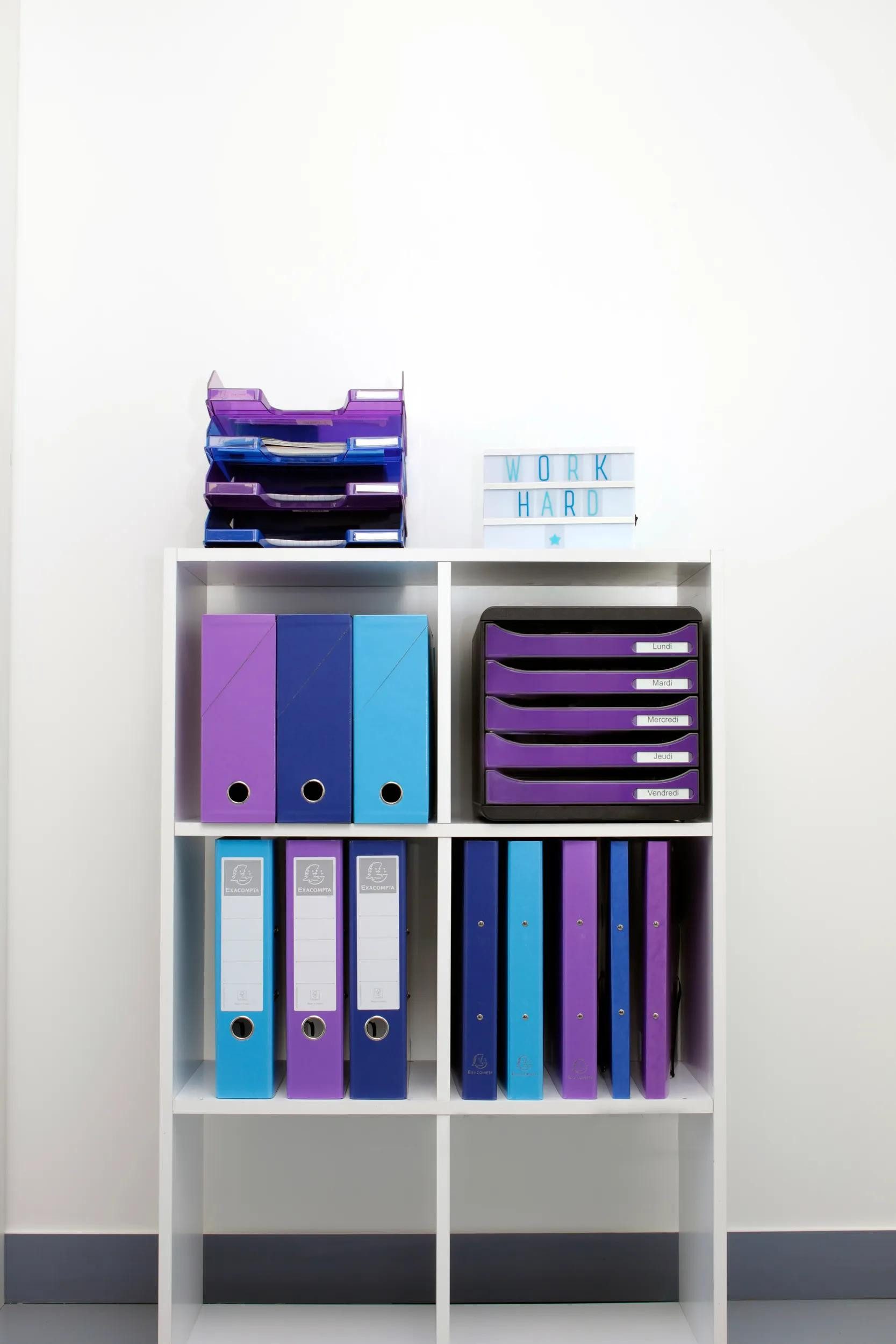 EXACOMPTA Aktenordner 10x Ordner Prem'Touch A4, Rückenbreite 70mm, Iderama, Hellblau, 53627E, Ordner Papier Kollektion