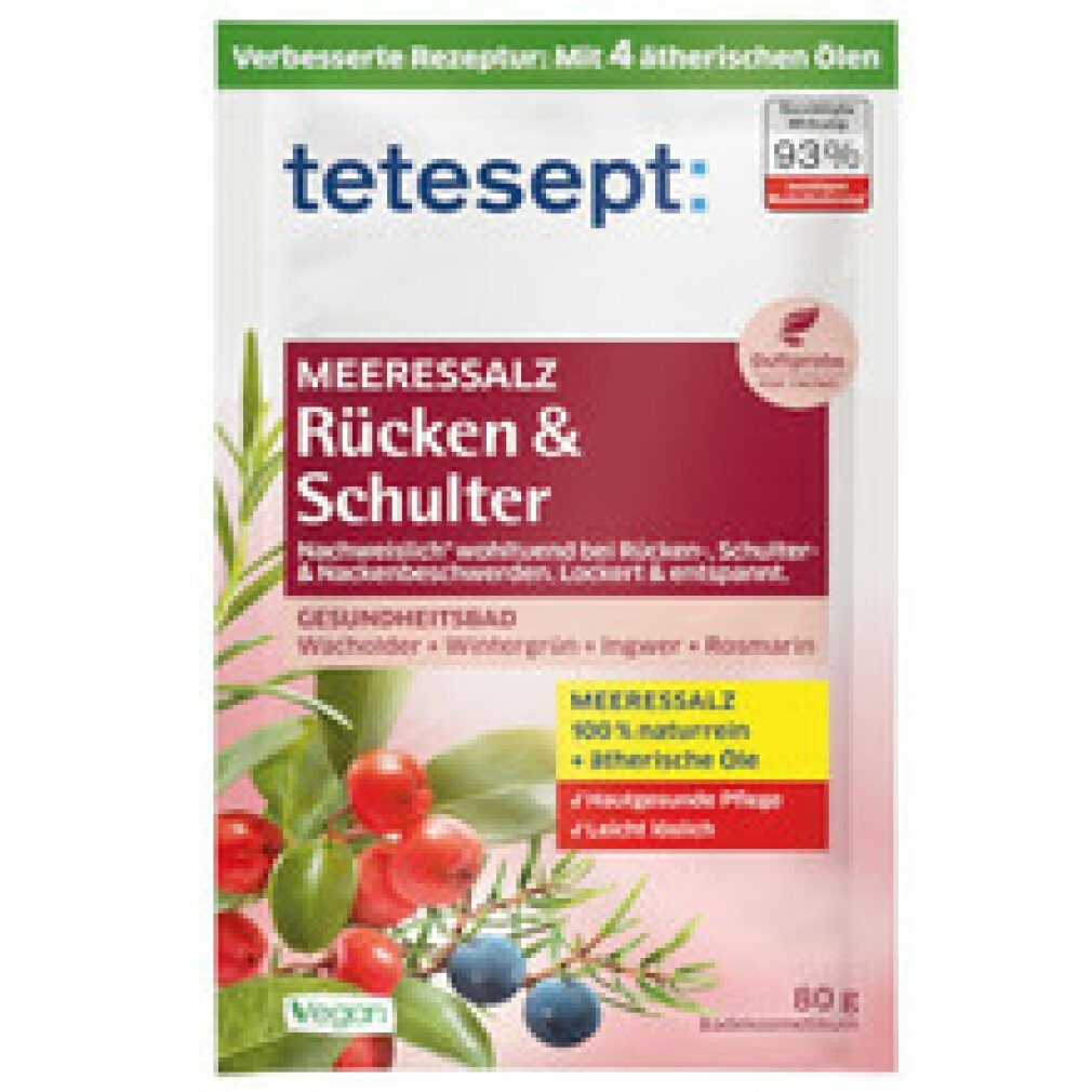 Tetesept Badesalz Badesalz Rücken & Schulter, 80 g