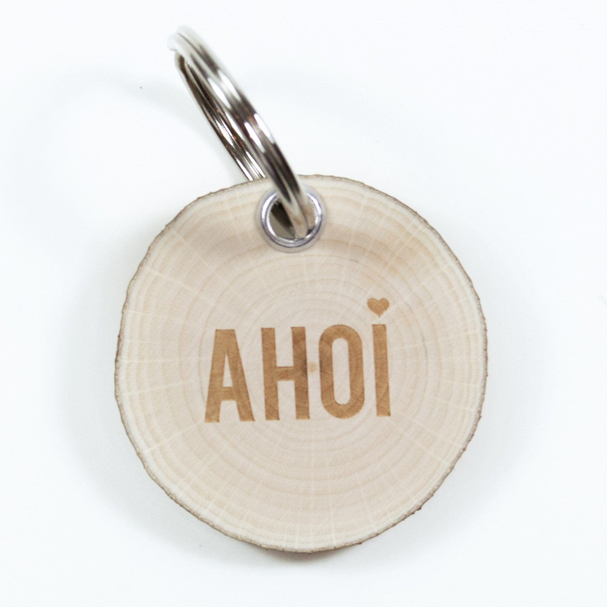 Bow & Hummingbird Schlüsselanhänger Schlüsselanhänger Ahoi, aus nachhaltigem Haselnussholz