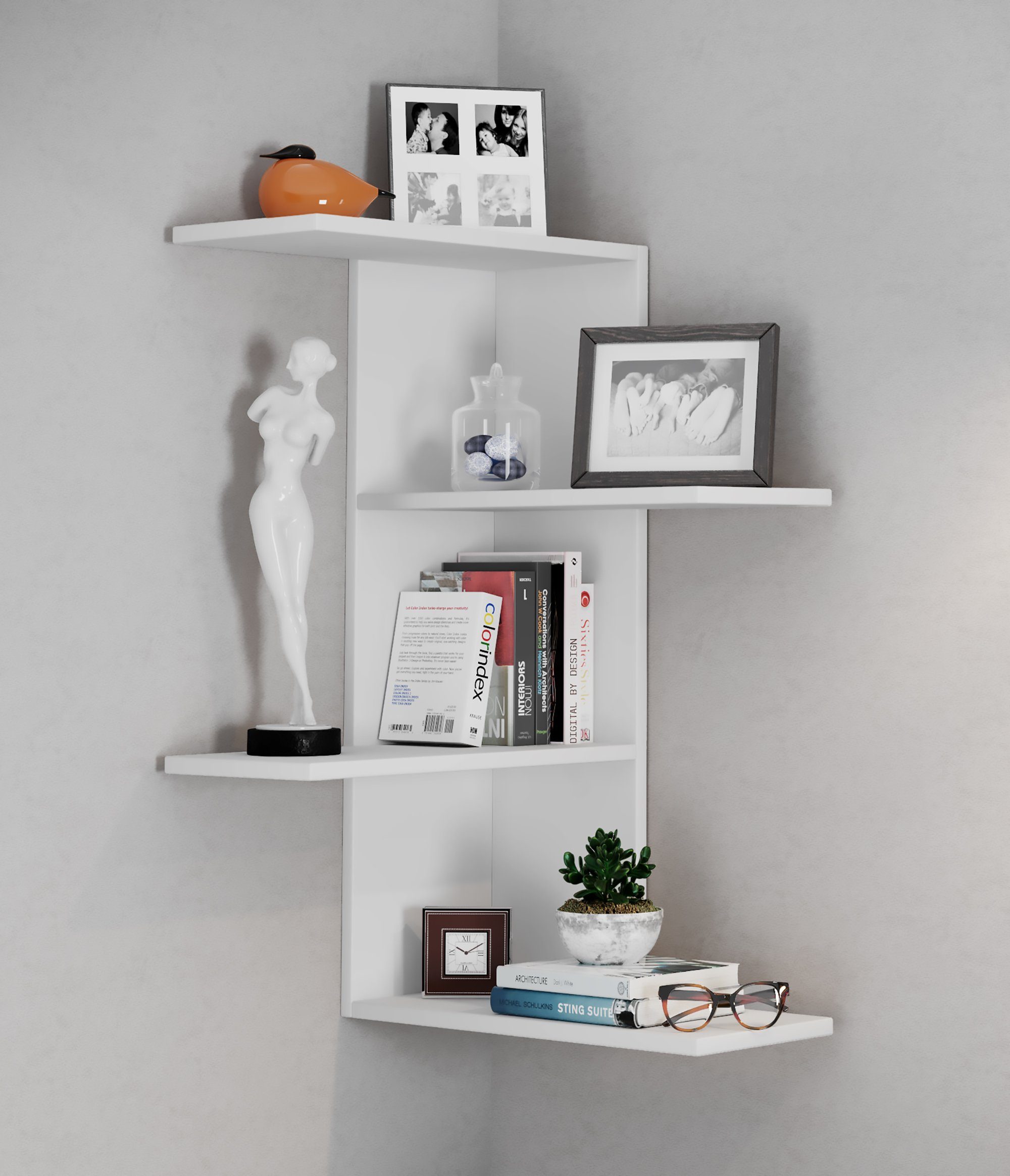 VCM Wandregal Holz Wandregal Hängeregal Eckregal Regal Balos günstig online kaufen