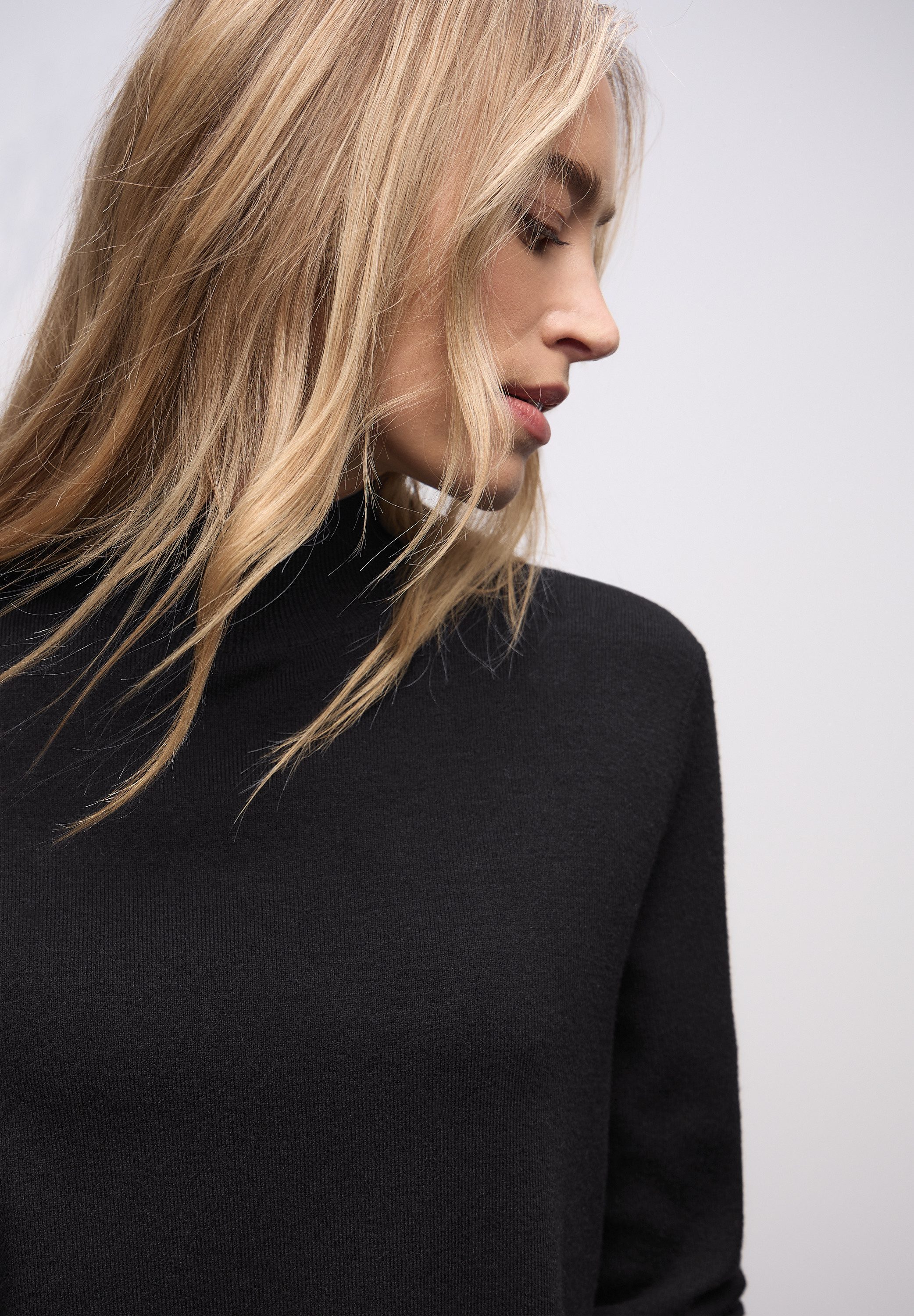 STREET ONE Strickkleid mit Stehkragen