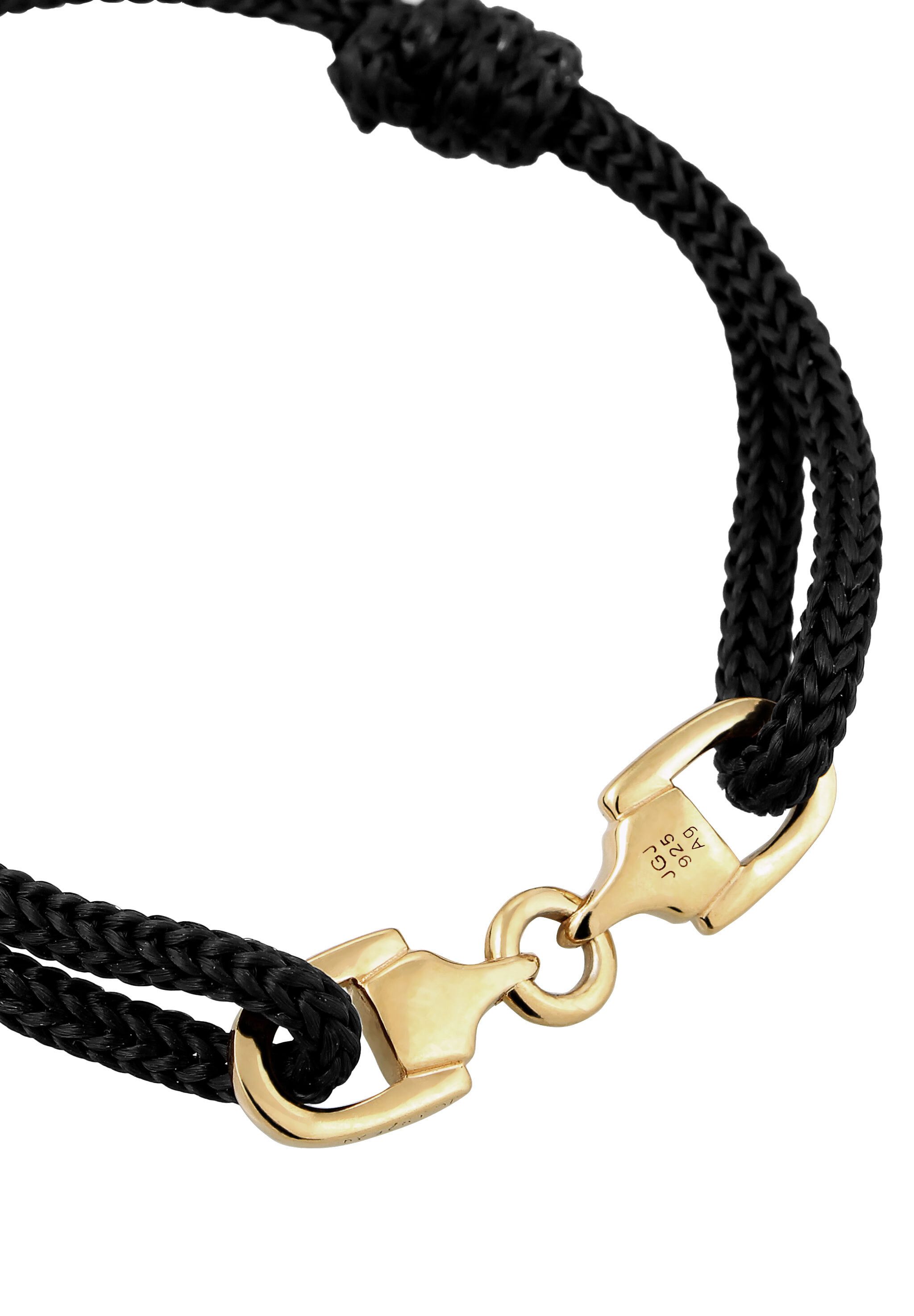 Elli Armband Nylonband Steigbügel 925 Sterling Silber (kein Set, 1-tlg)