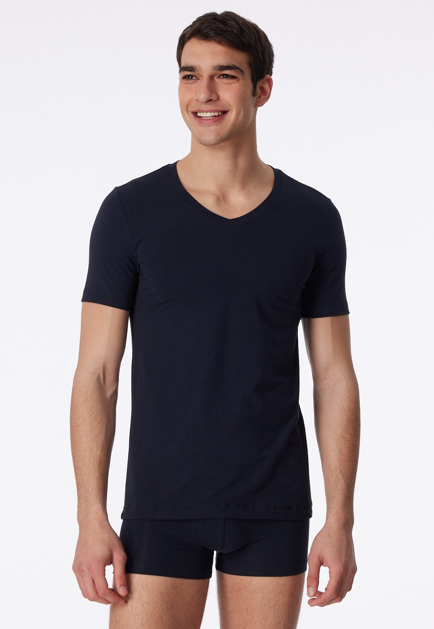 Schiesser T-Shirt Long Life Soft V-Ausschnitt, günstig online kaufen
