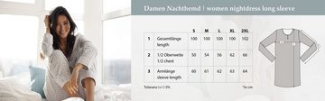 zeitlos Nachthemd Nachthemd Langarm - Sternblumen