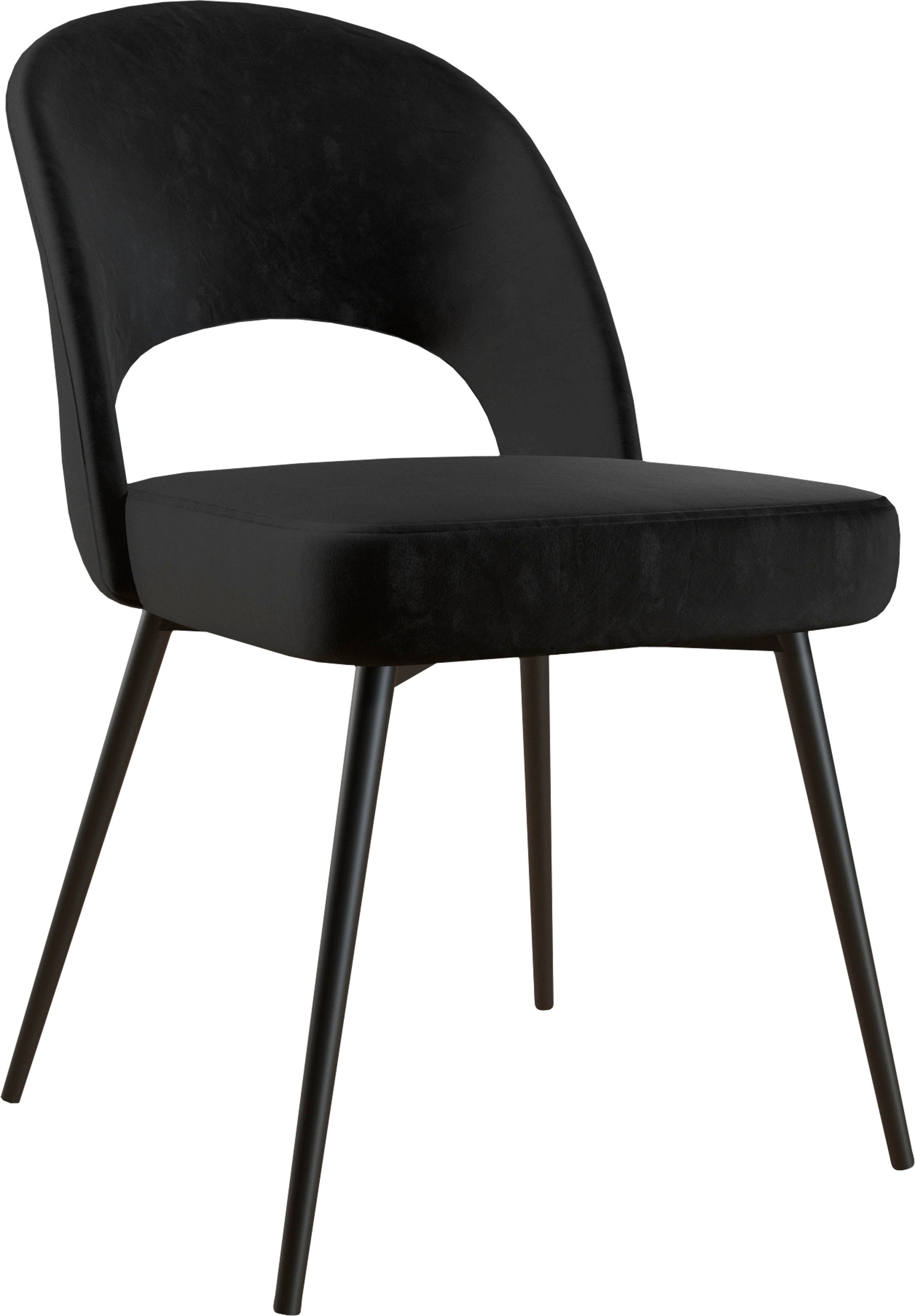 CosmoLiving by Cosmopolitan Esszimmerstuhl Alexi (1 St), Metallgestell, verschiedene Farbvarianten erhältlich, Sitzhöhe 46 cm schwarz