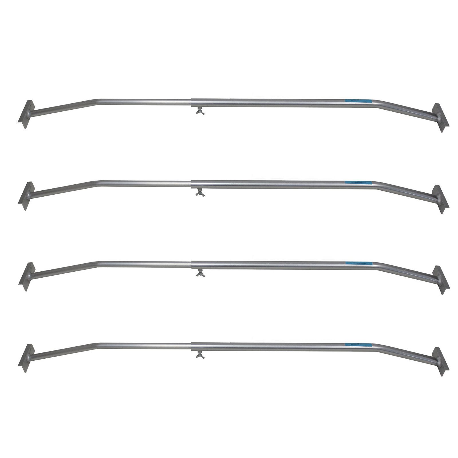 TRUTZHOLM Autoplane Alu-Bügel XL verstellbar 1320-2100mm für Anhänger Flach-Planen (Spar-Set, 4er Set)