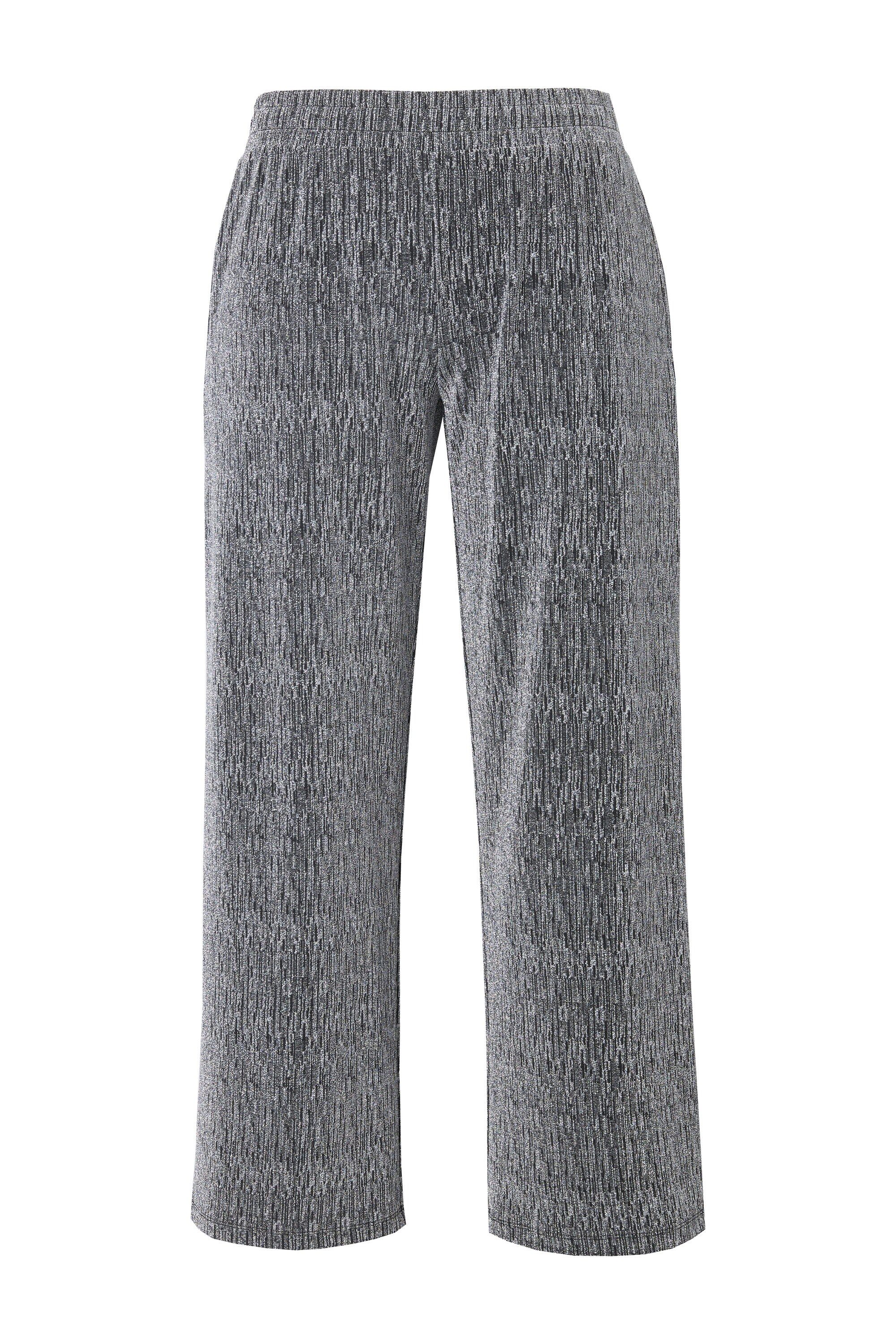 MIAMODA Funktionshose Hose weites Bein Glitzereffekt Elastikbund günstig online kaufen