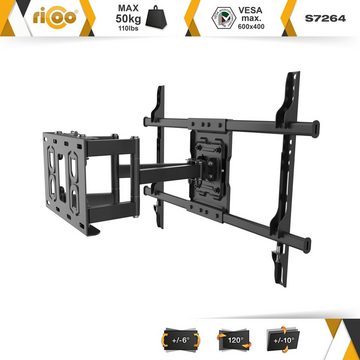 RICOO S7264 TV-Wandhalterung, (bis 65 Zoll, schwenkbar neigbar ausziehbar Fernseher Halter universal VESA 600x400)