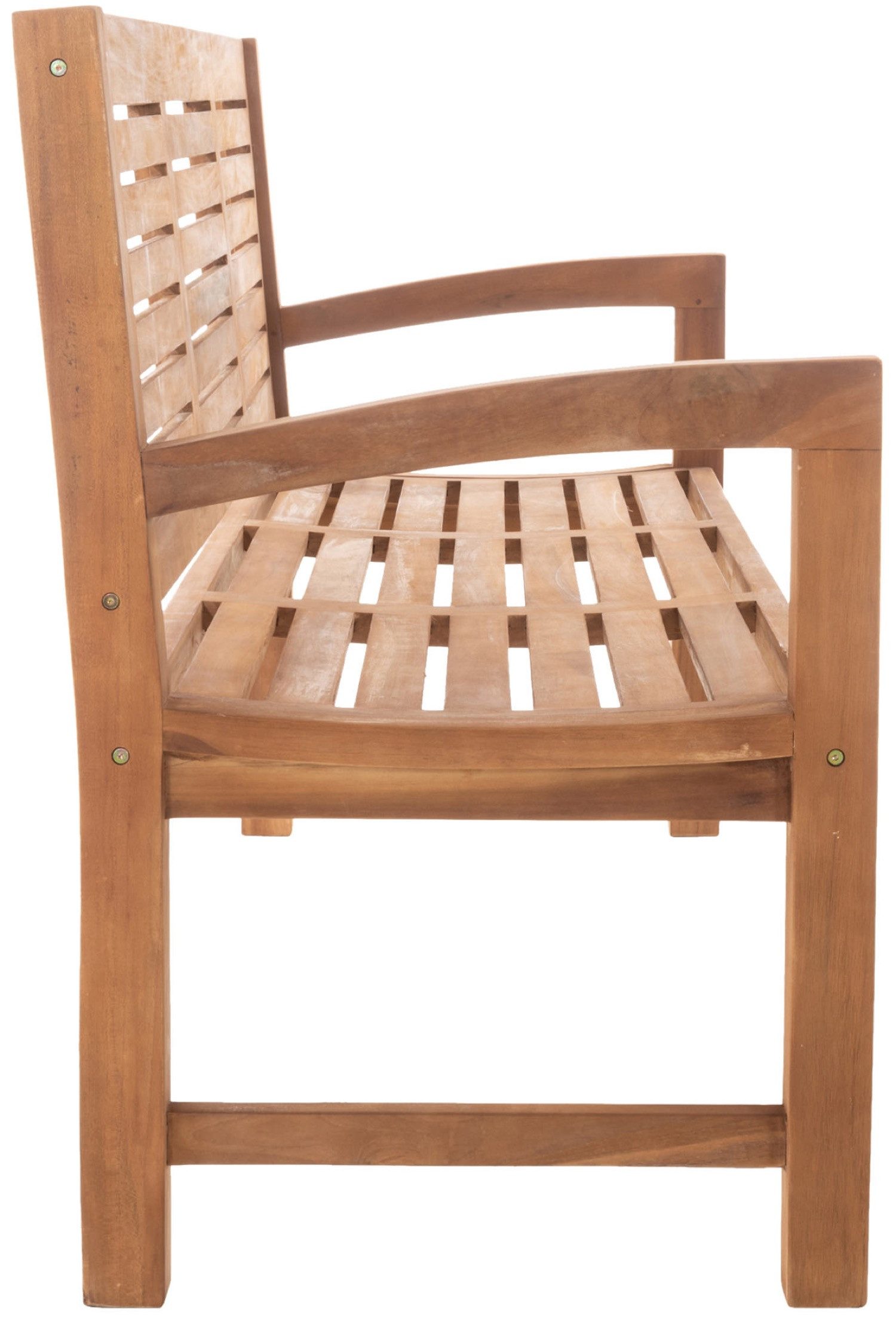 TPFGarden Gartenbank Halmur, Teak-Holz Garten Bank Sitzbank massiv mit Sprossendesign 180 cm