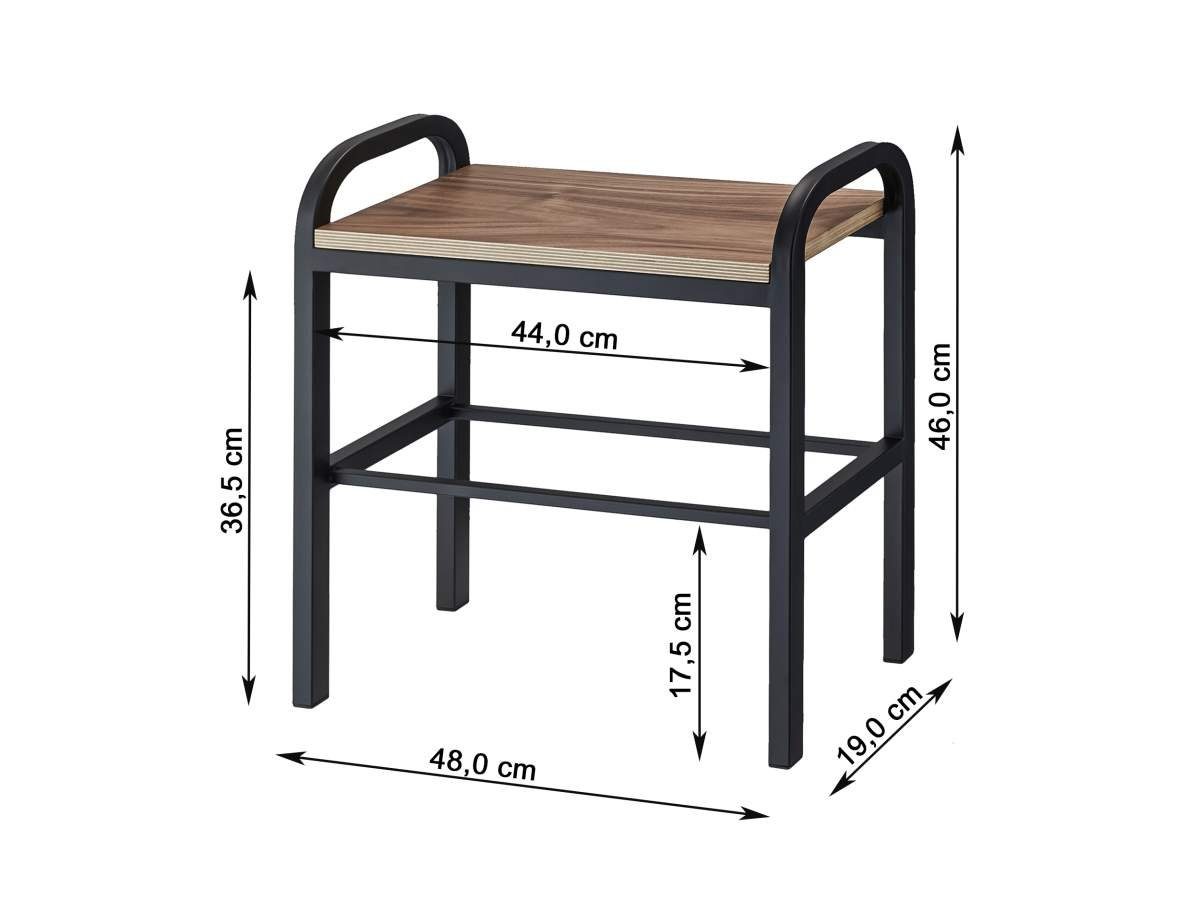 schwarz kleine 48cm, mit Ablage 2 schwarz Tower, schwarz Schuhregal Yamazaki Schuhablage Paar Schuhe, in für |