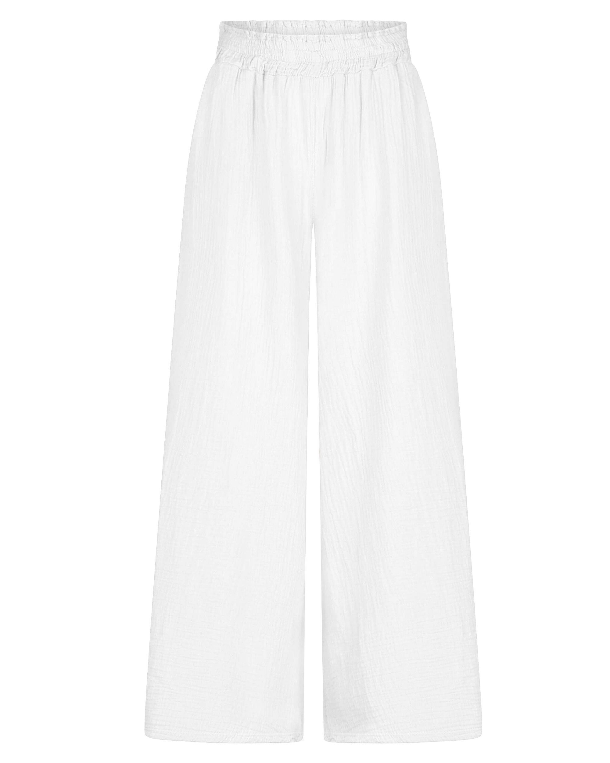 SASSYCLASSY Stoffhose Leichte Musselin Sommer Hose günstig online kaufen