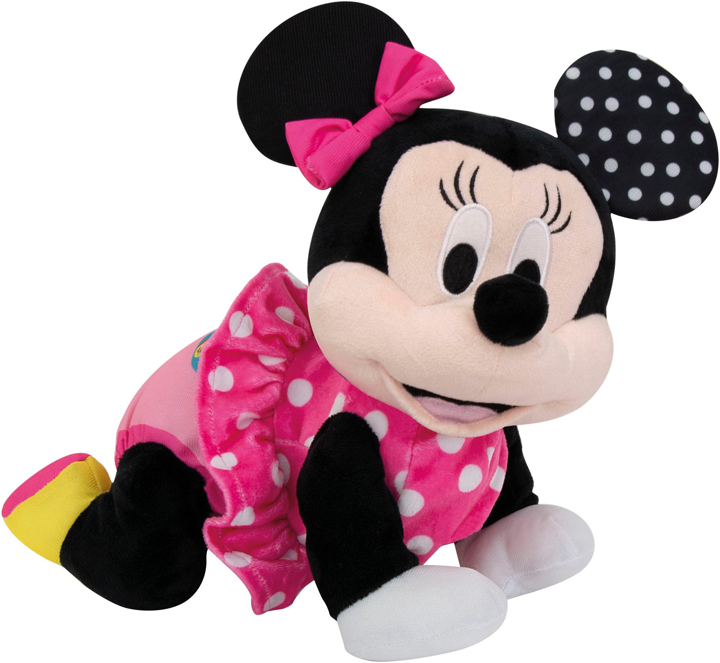 Clementoni® Plüschfigur Disney Baby, Baby Minnie, Krabbel mit mir, interaktiv; Made in Europe