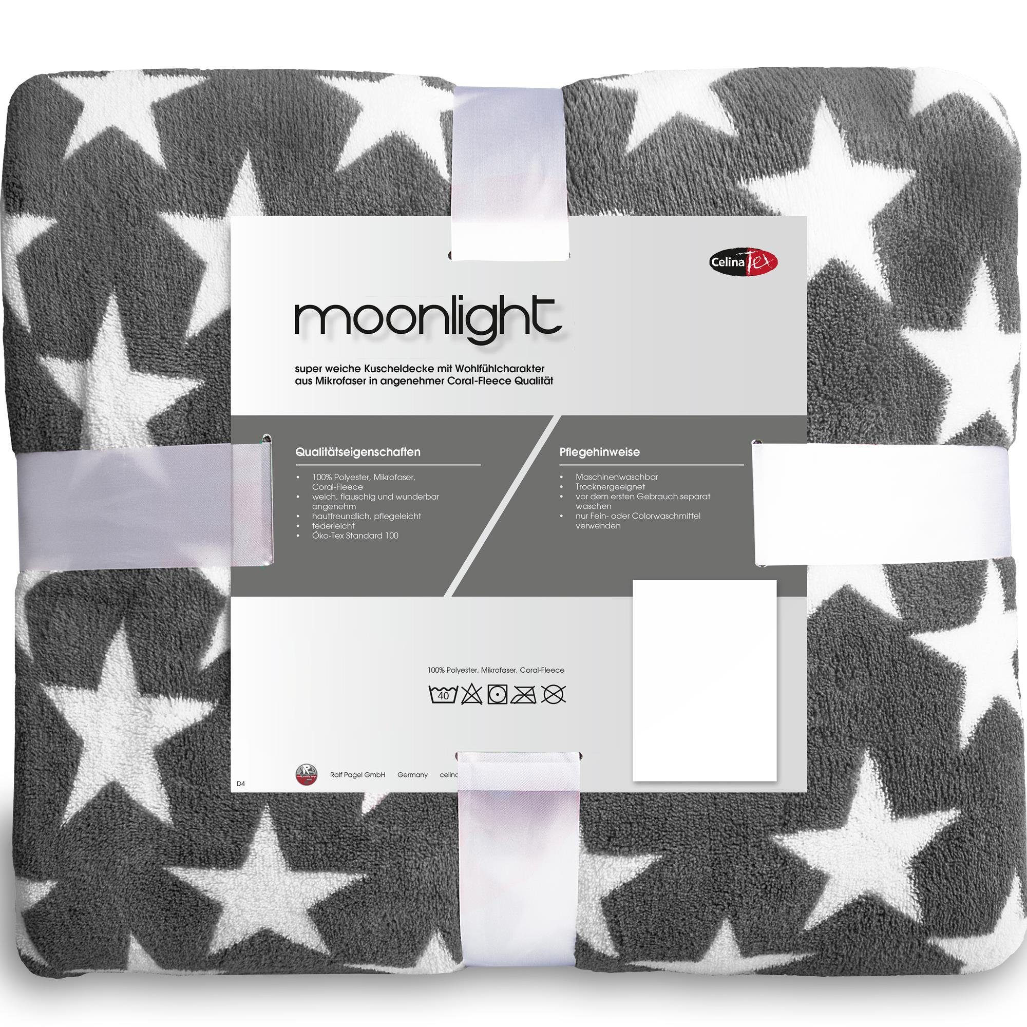 Wohndecke Moonlight Kuscheldecke Tagesdecke Fleece Decke günstig online kaufen