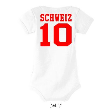 Blondie & Brownie Strampler Kinder Baby Schweiz Swiss Sport Trikot Fußball Meister WM Europa EM
