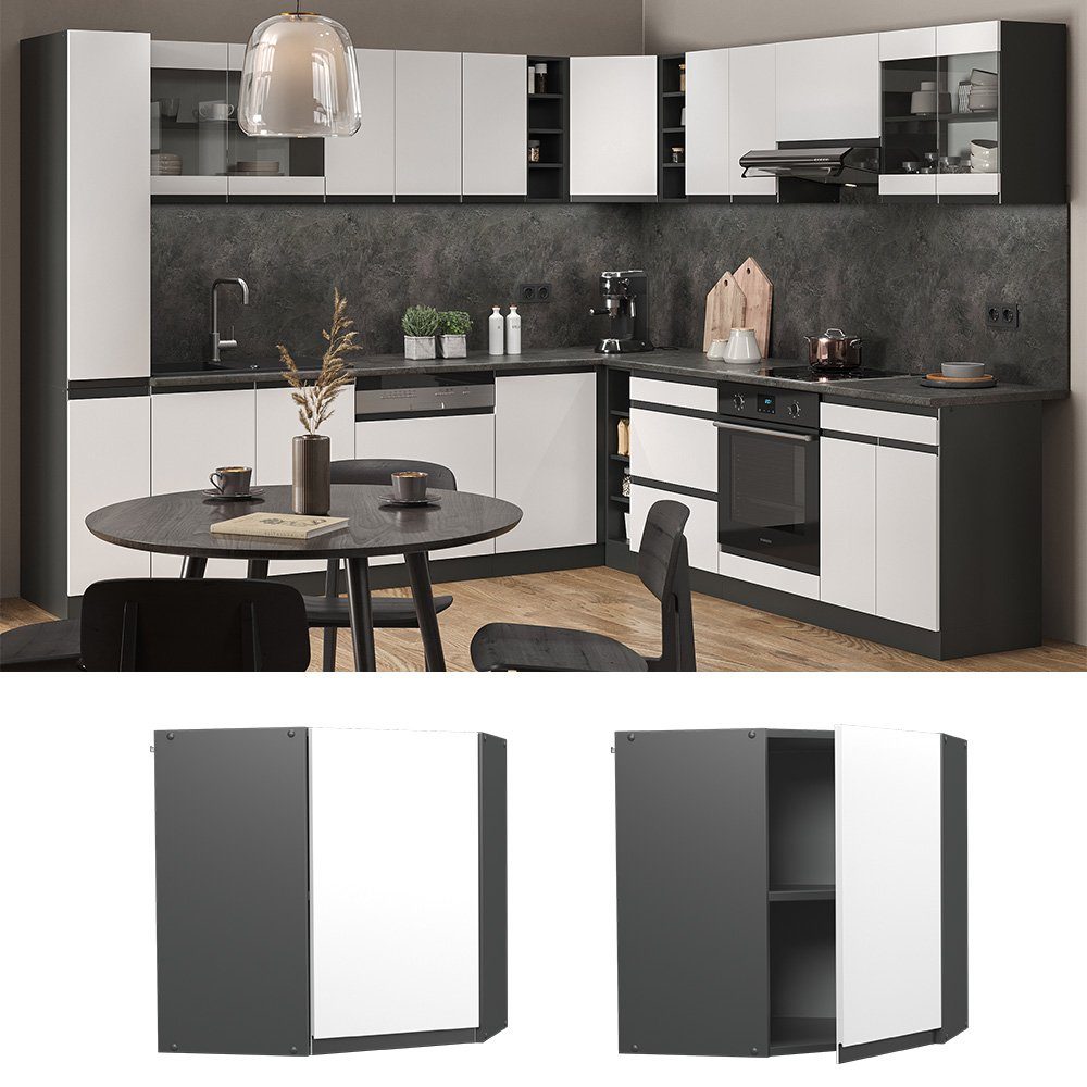 Vicco Eckhängeschrank R-Line, Weiß/Anthrazit, 57 cm günstig online kaufen