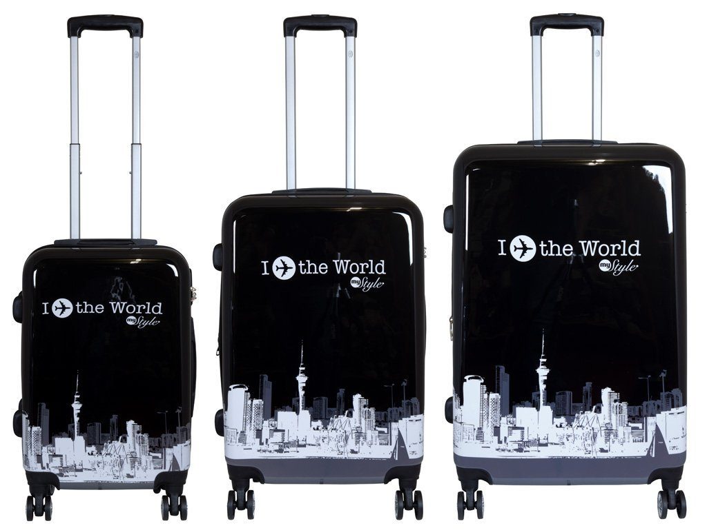 Trendyshop365 Hartschalen-Trolley Fly the World, Koffer günstig online kaufen