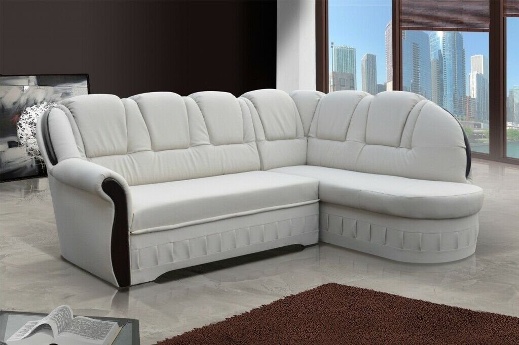 JVmoebel Ecksofa Weißes Ecksofa luxus klassische Couch Sofa Neu Polstermöbel, Made in Europe
