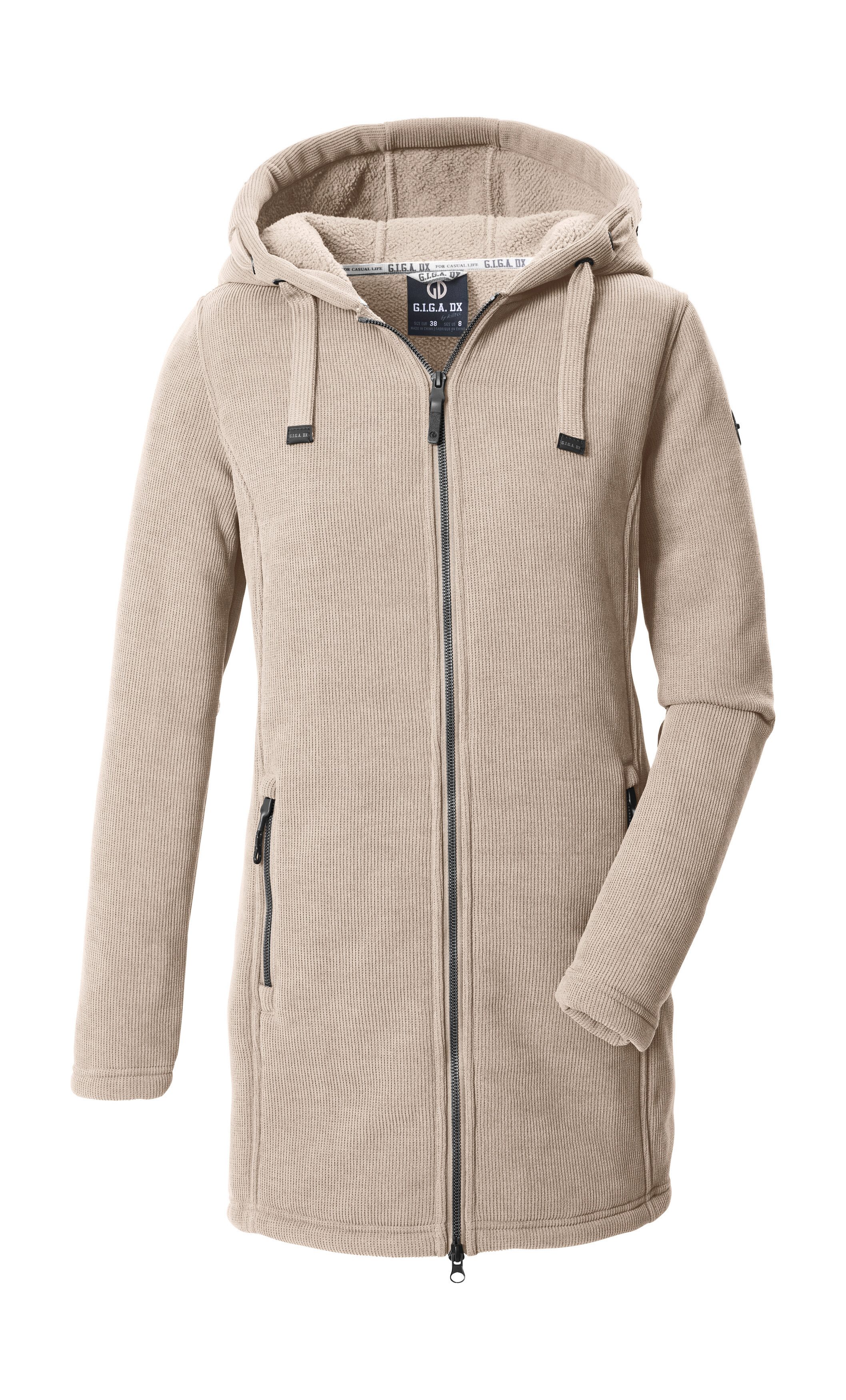 G.I.G.A. DX by killtec Fleecejacke GW 44 WMN KNTFLC PRK Leichter Damen Strickfleeceparka, warm, 2-Wege-Reißverschluss