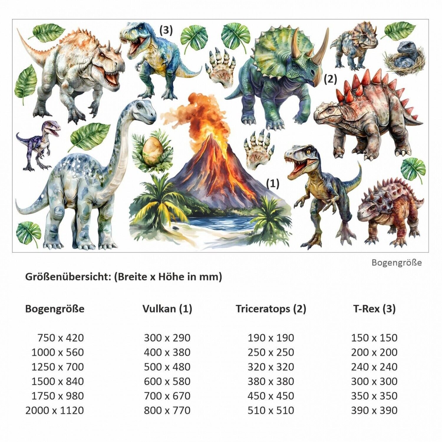 nikima Wandtattoo 257 Wandtattoo Dinosaurier mit günstig online kaufen