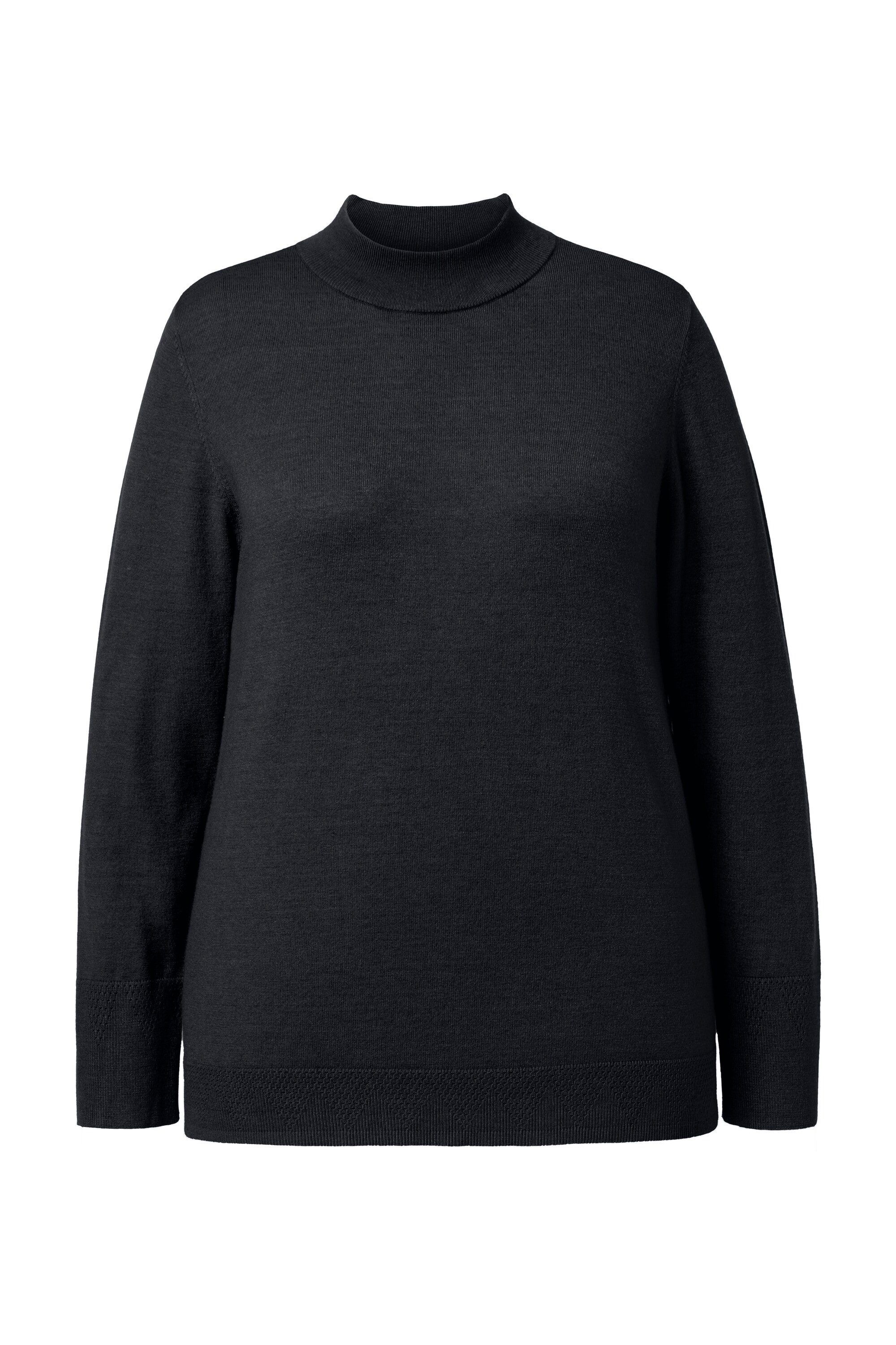 Strickpullover Pullover Stehkragen Langarm Rippbündchen