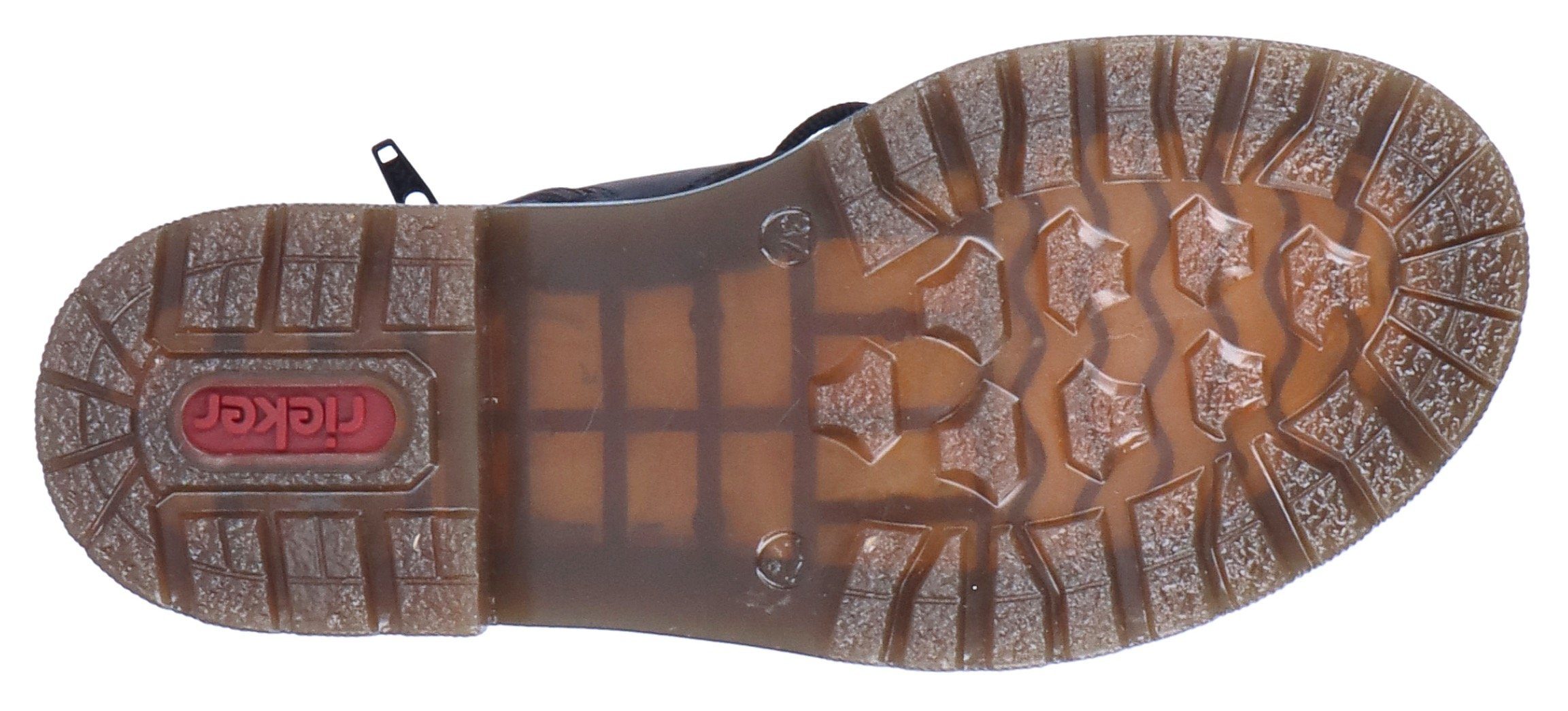 Rieker Schnürboots, Schnürstiefelette, Blockabsatz, mit Logoprägung
