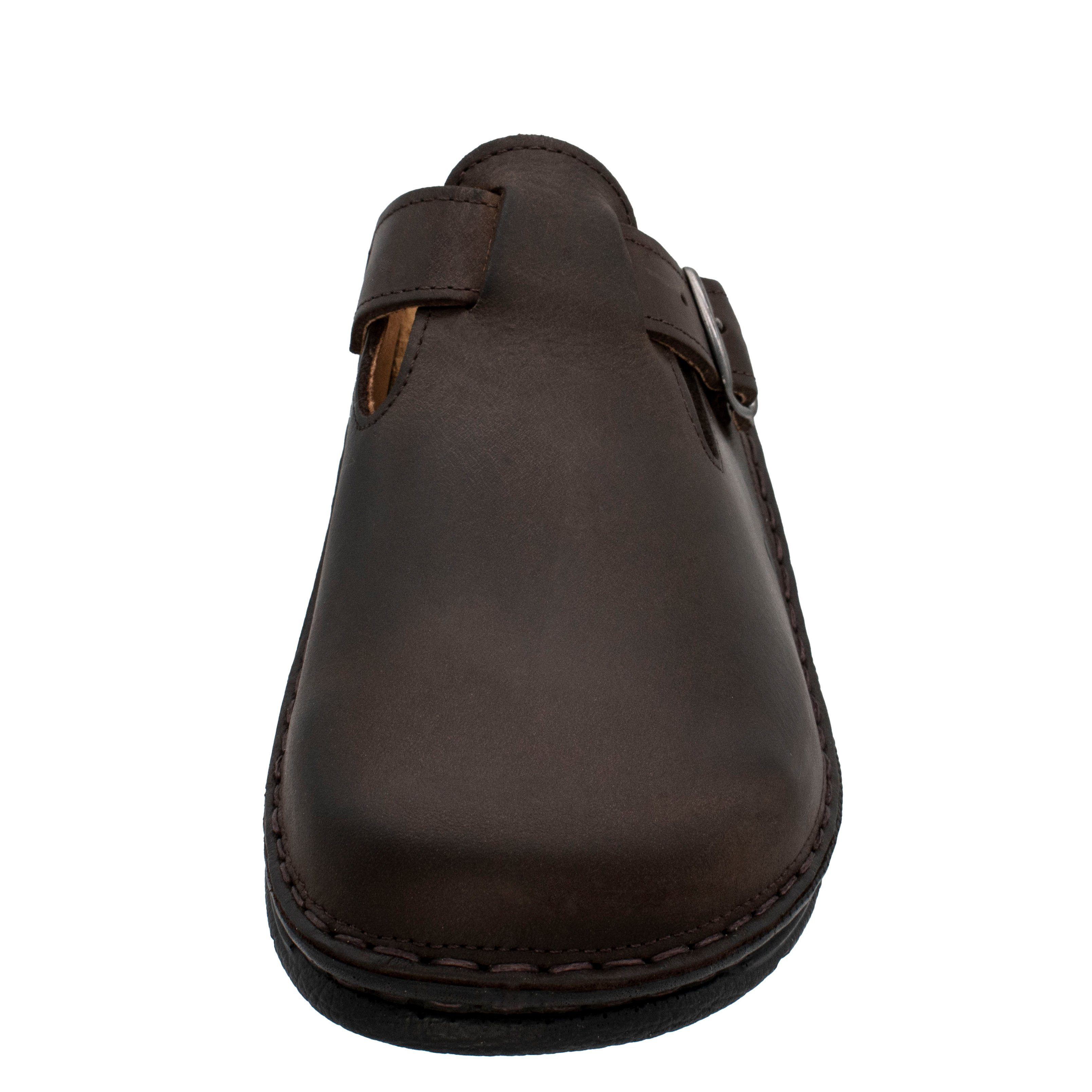 Fischer-Markenschuh Andreas Pantolette aus Nubukleder, Weite G, Ledereinlegesohle herausnehmbar