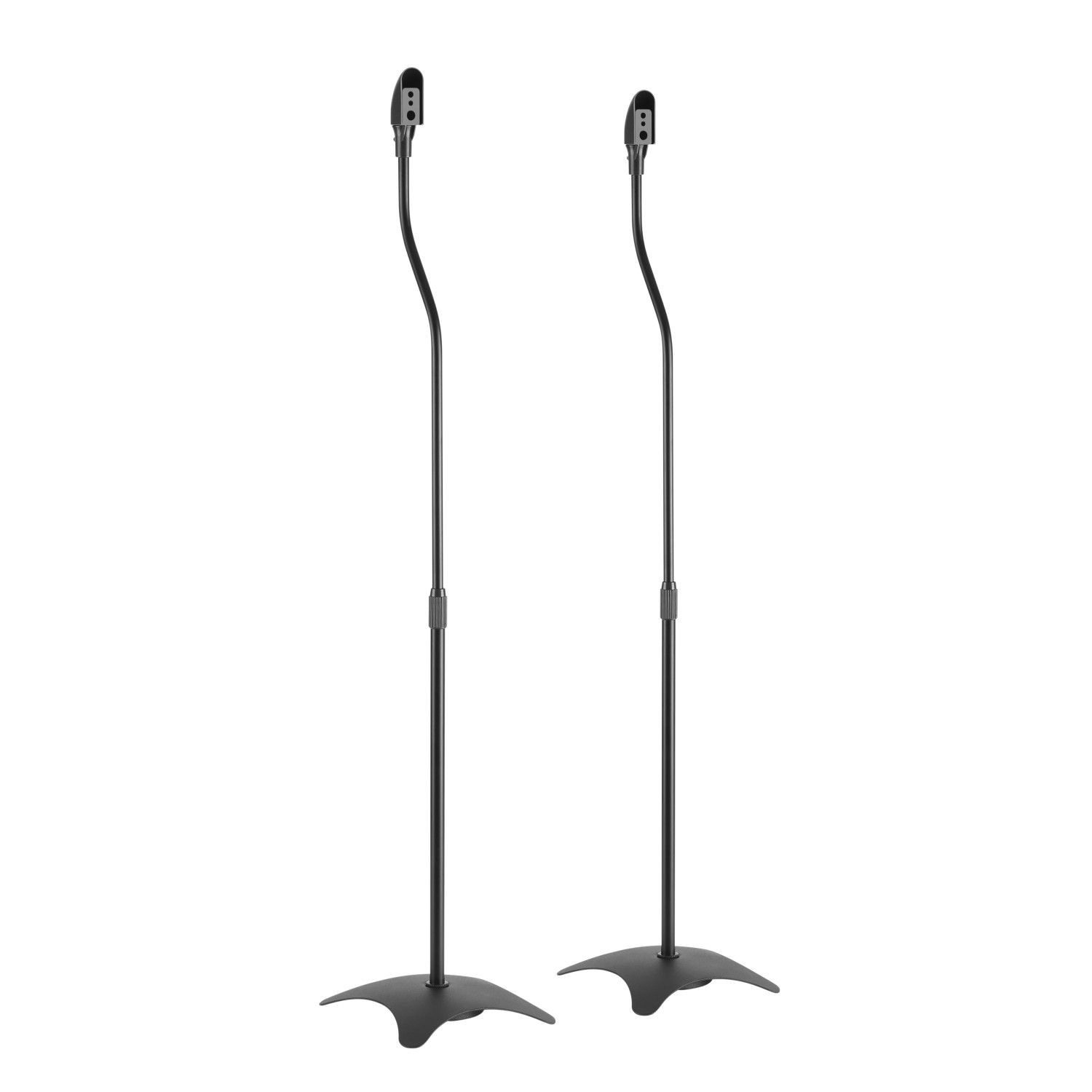 ARLI Lautsprecherständer 2 Teleskop Ständer für Lautsprecher Box Lautsprecherständer Schwarz, (1-tlg., 2er-Pack, für kleinere Satellitenboxen)