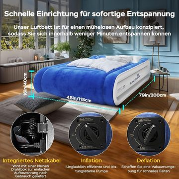 Luxchoice Luftmatratze ‎SPT2-V2RE04, Ideal für Camping und Reisen – Kompakte Größe 2,05 x 1,15 x 0,4 m