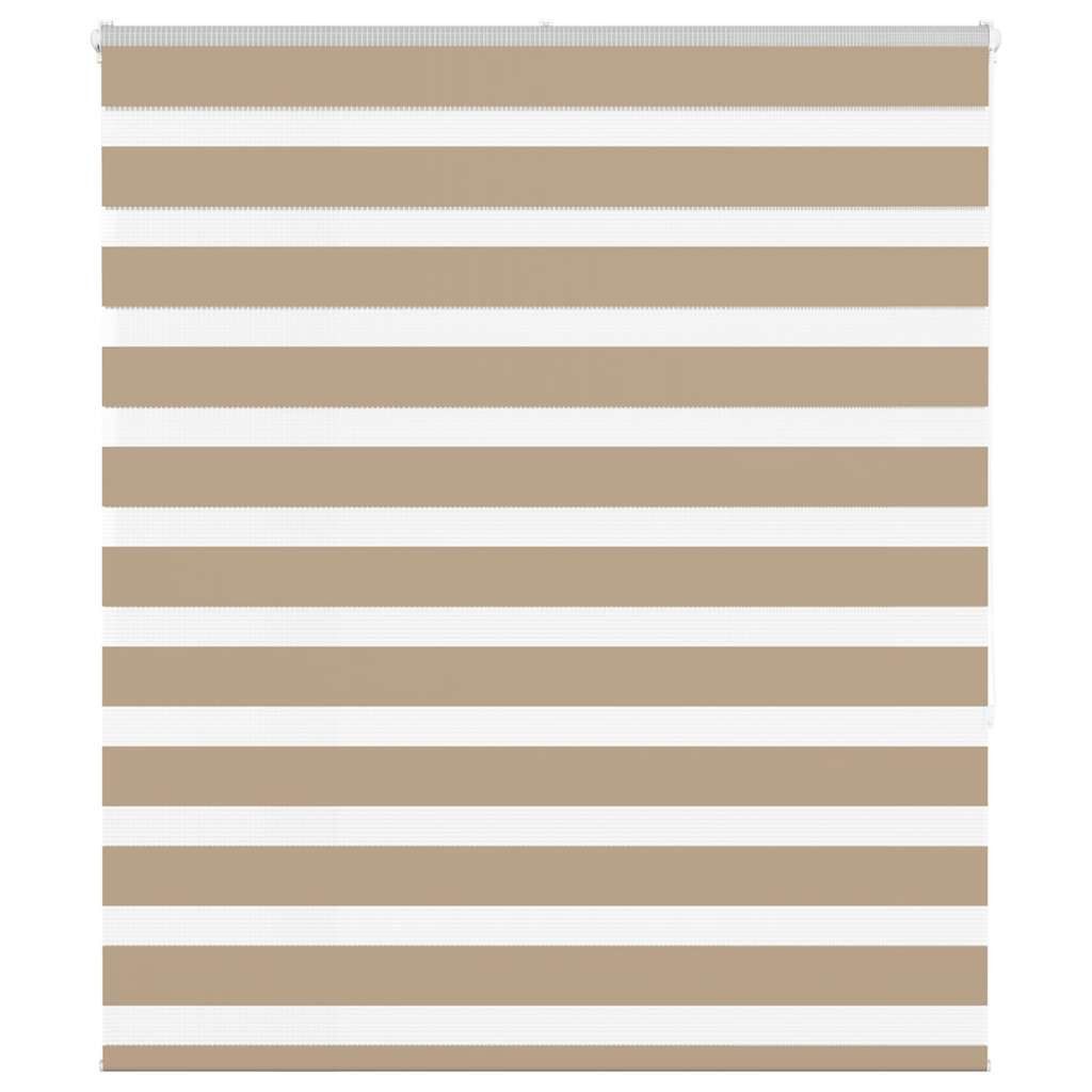 Rollo Doppelrollo Sandbraun 130x150 cm Stoffbreite 125,9 cm Polyester, vidaXL
