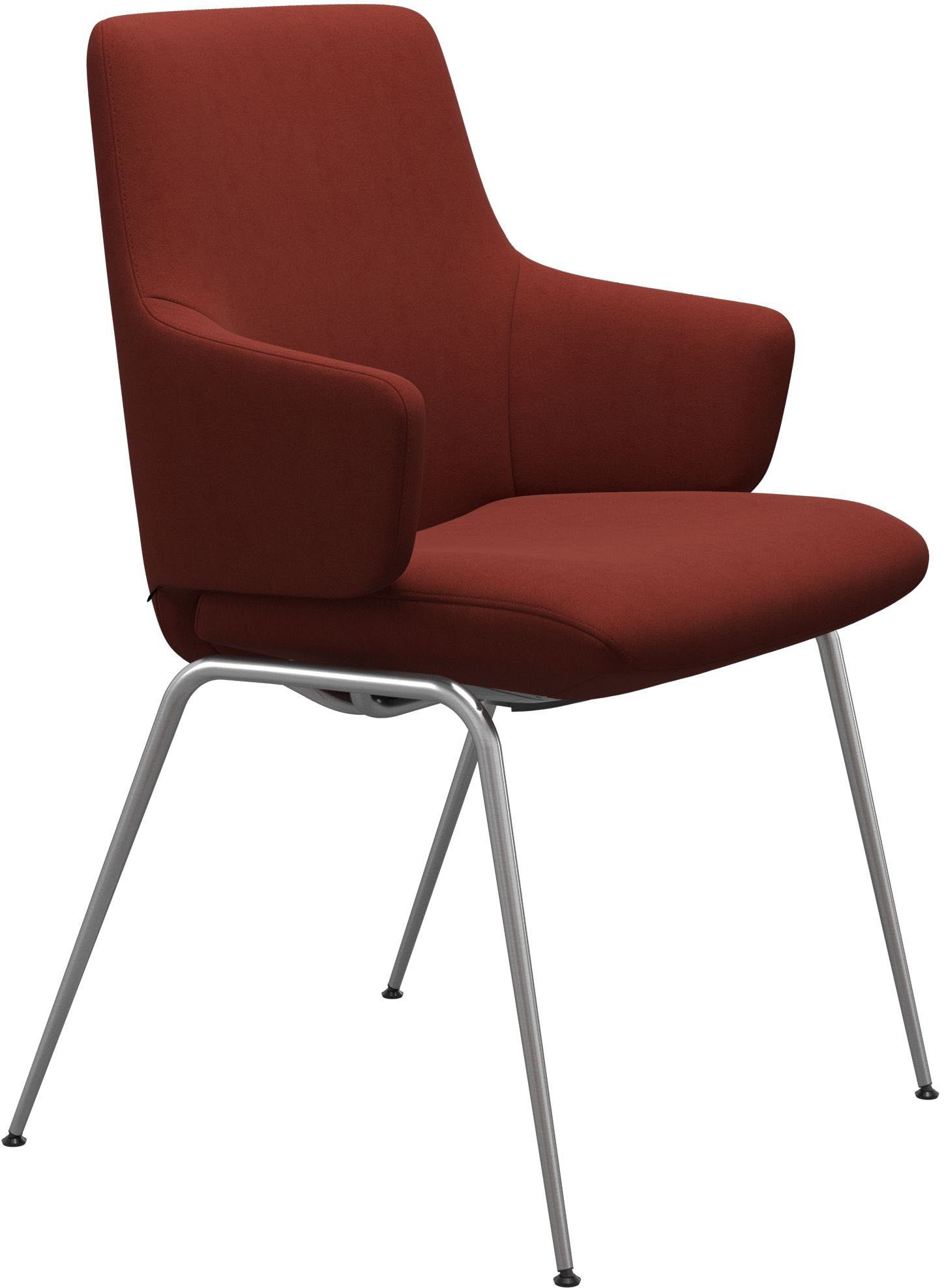 Stressless® Polsterstuhl Laurel, Low Back mit Armlehne, Größe L, mit Beinen aus Stahl in Chrom matt