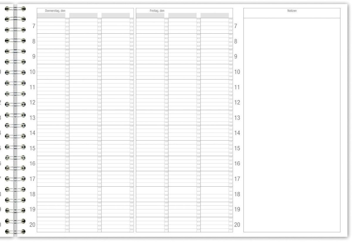 GÜSS Календарі Buchkalender Universalplaner A3 58 Seiten Wire-O-Bindung grau 2026