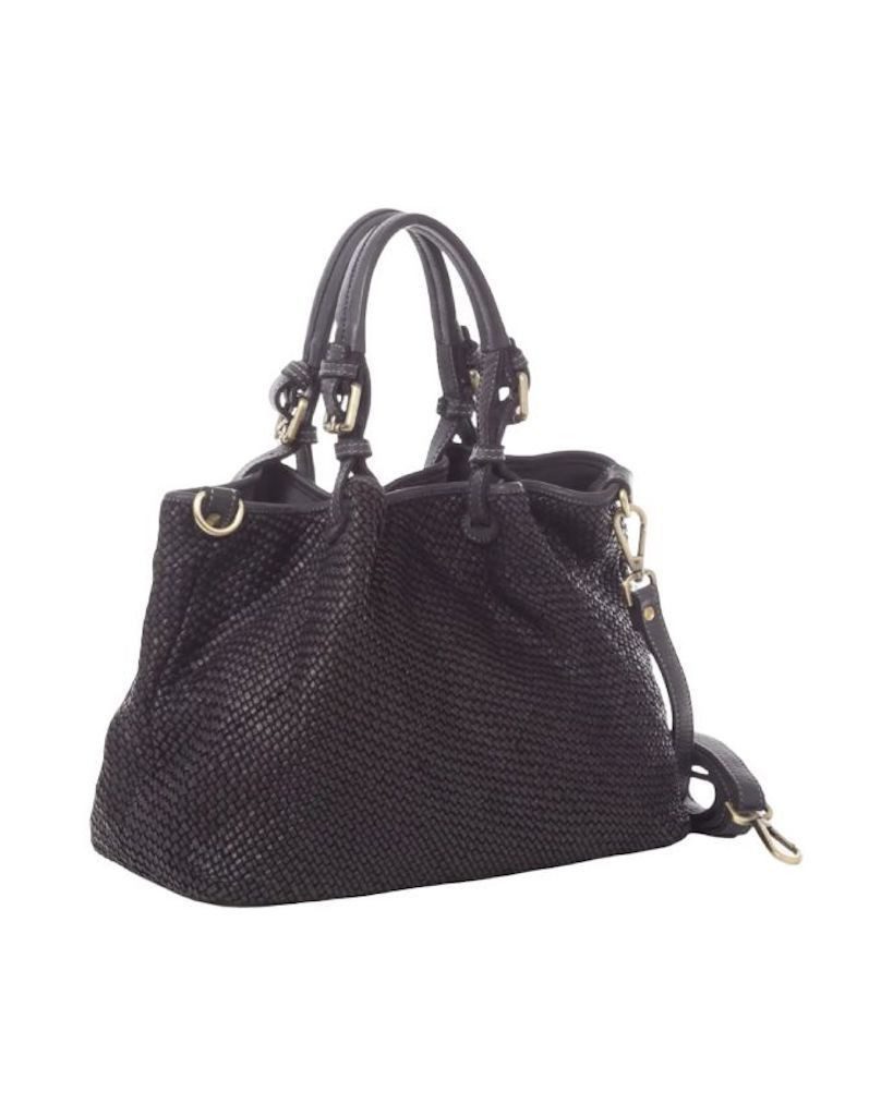 BZNA Handtasche Erna Designer geflochten Damen Tragetasche Ledertasche, Tolles Design