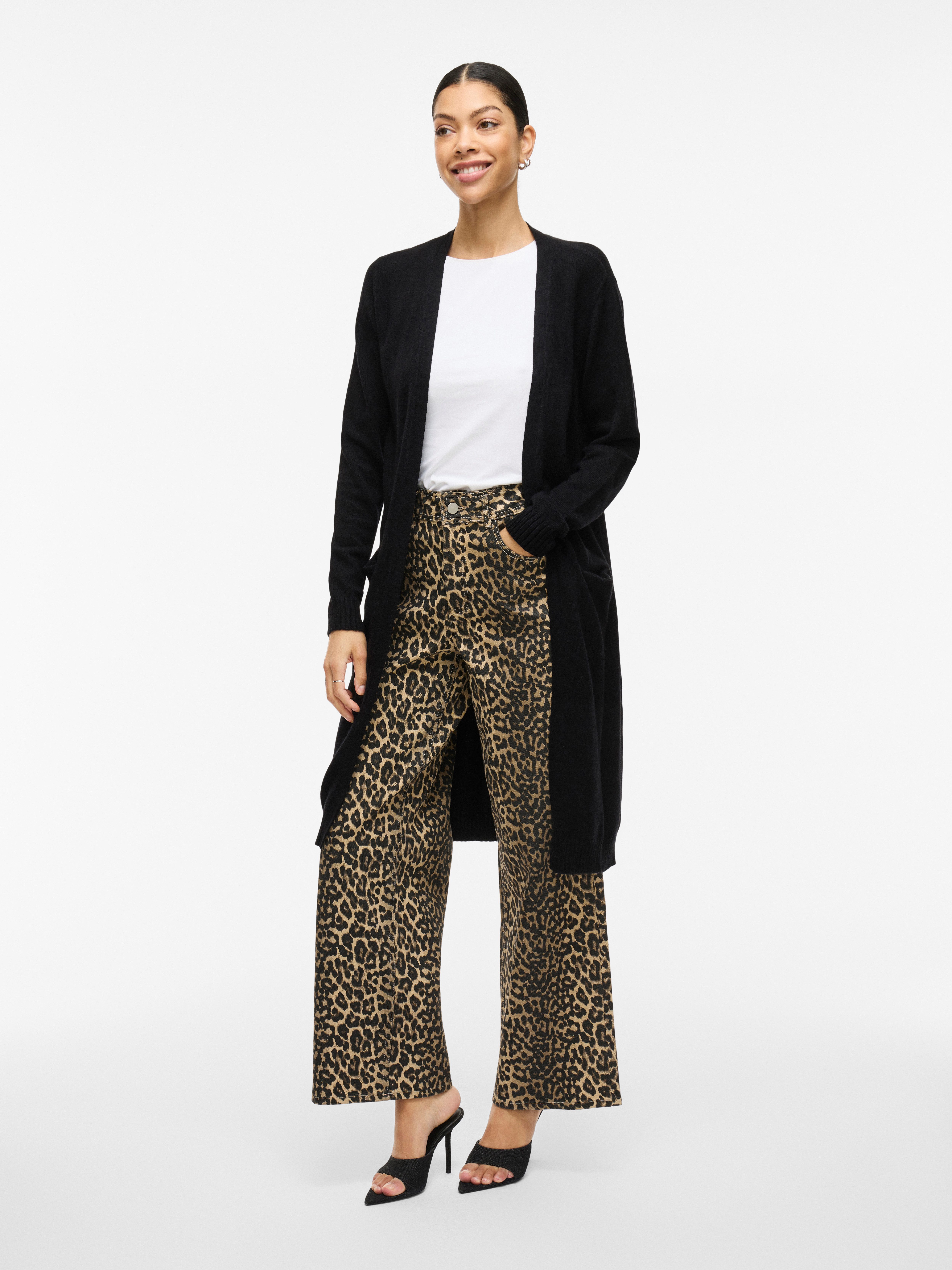 Vila Longstrickjacke VIRIL LONG L/S KNIT CARDIGAN - NOOS in knielanger Form